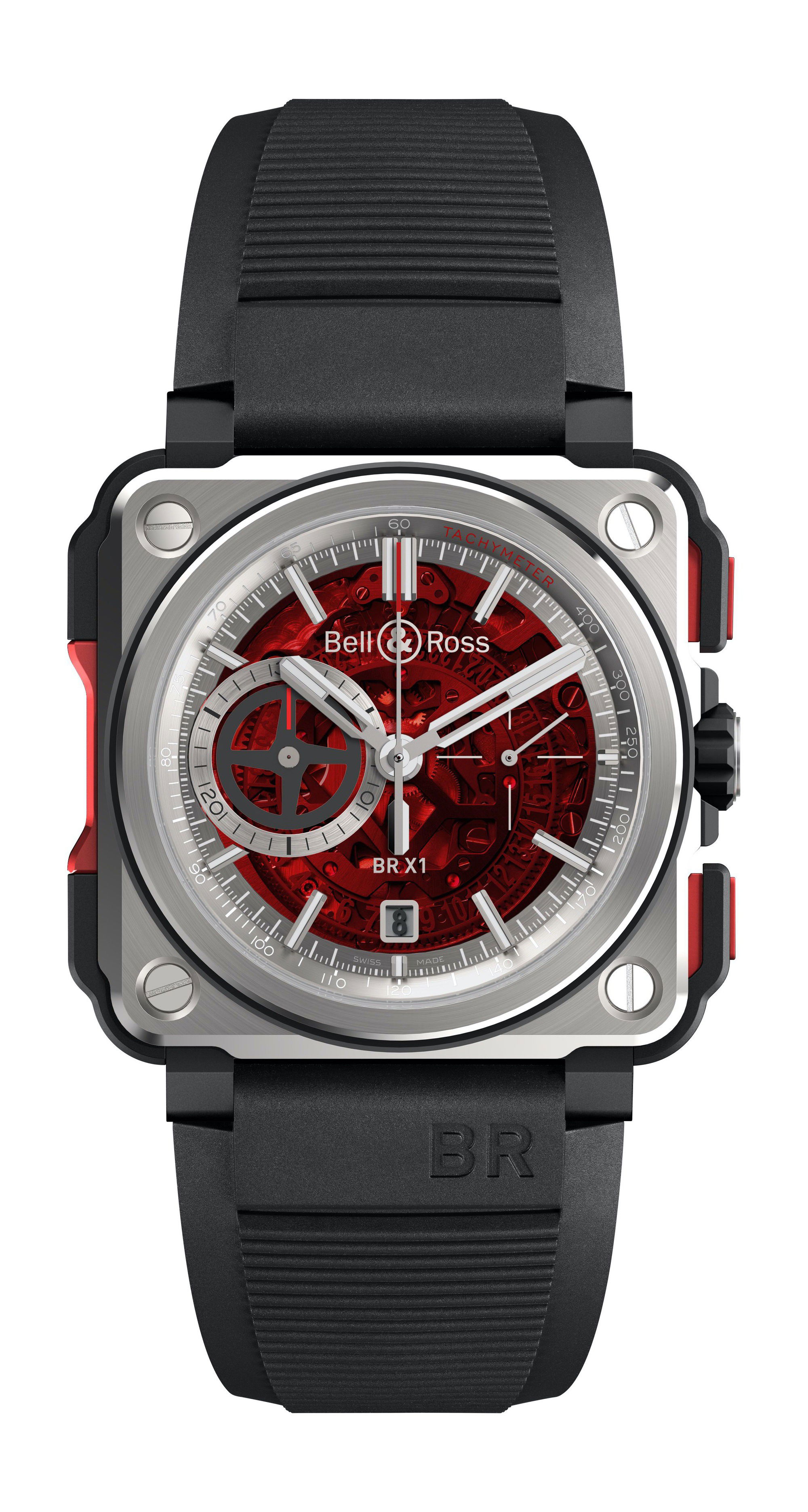 Bell & Ross BR-X1 RED BOUTIQUE EDITION luxury timepiece - detailed view
