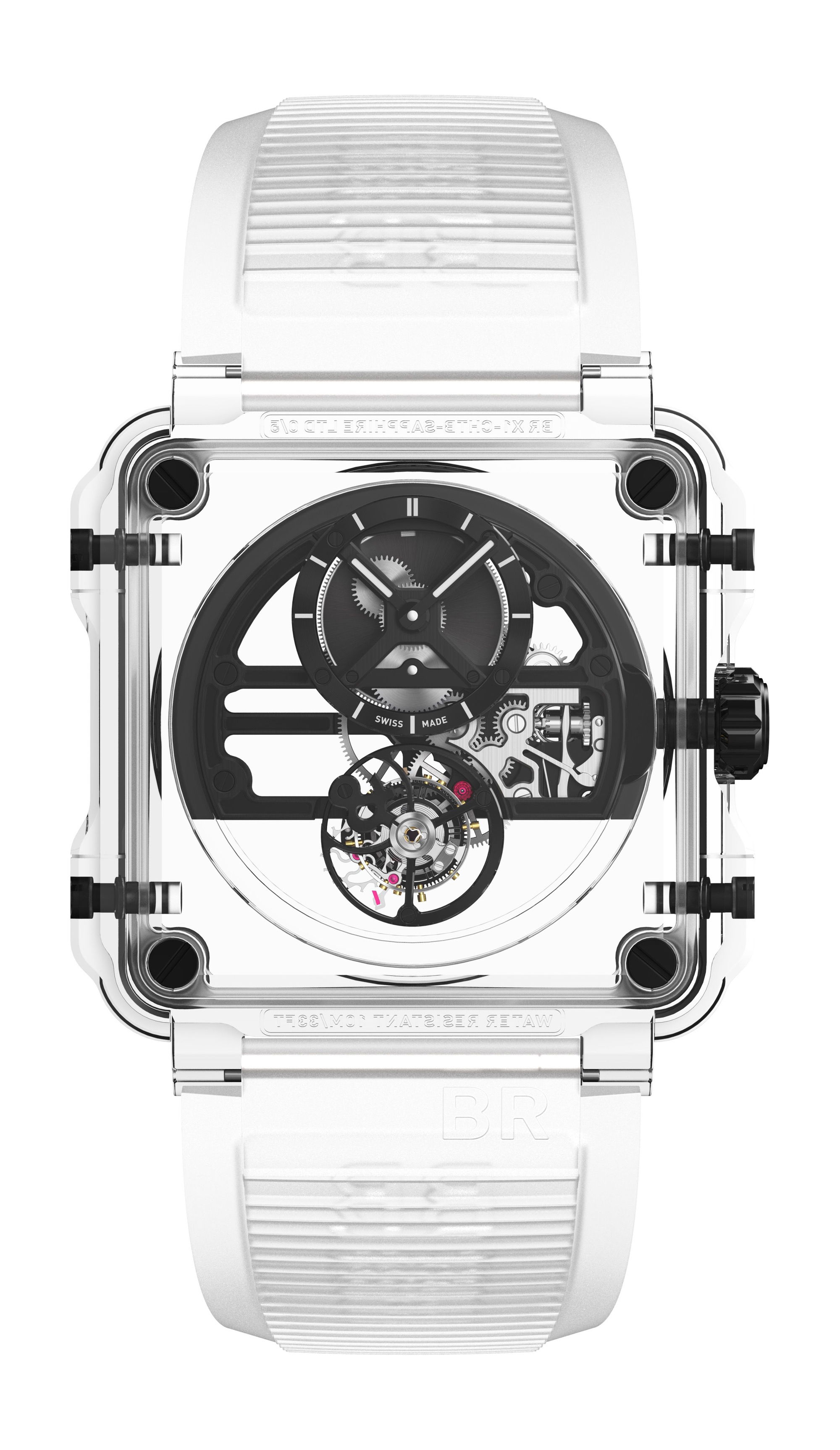 Bell & Ross BR-X1 SKELETON TOURBILLON SAPPHIRE BLACK luxury timepiece - detailed view