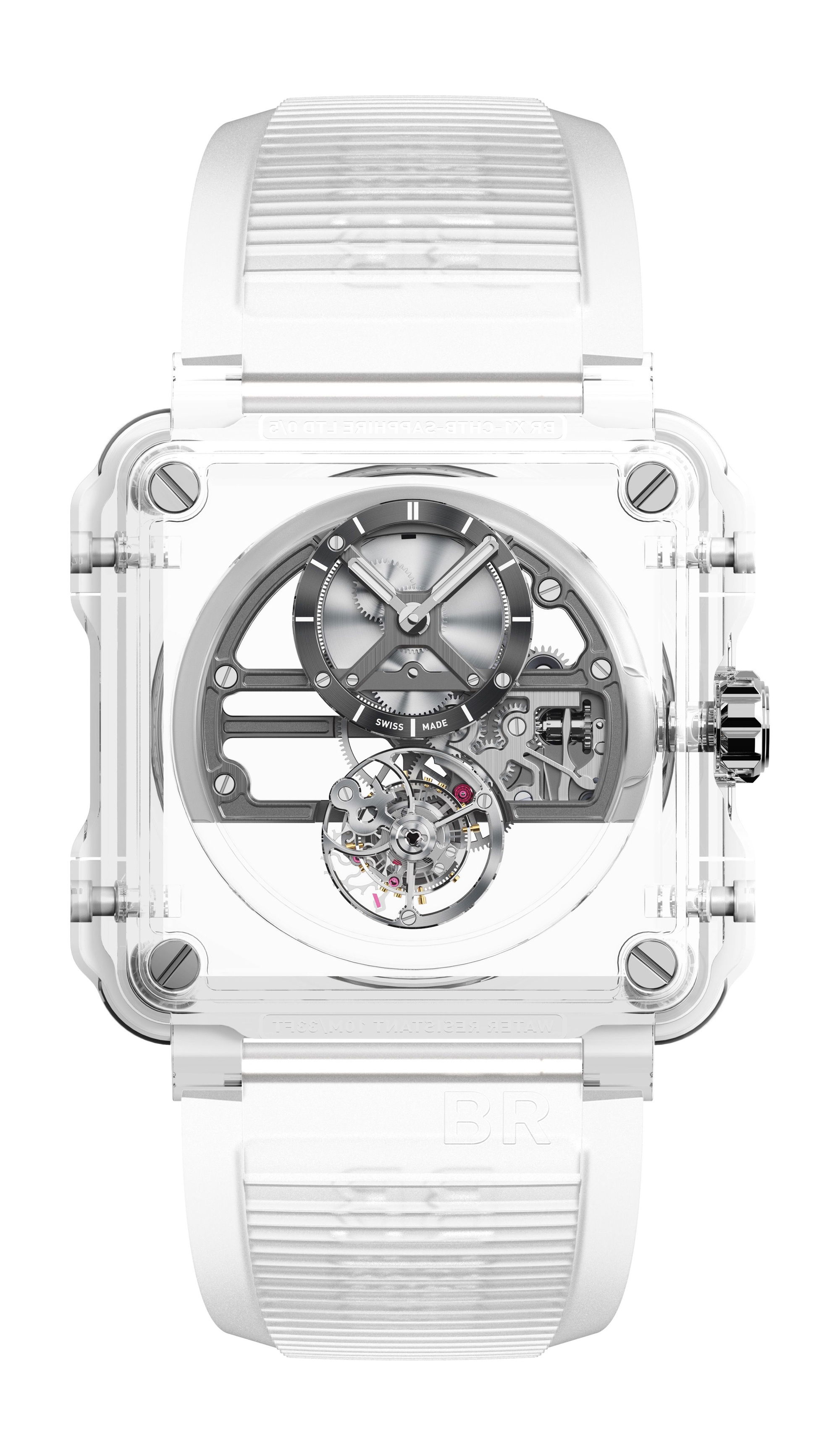 Bell & Ross BR-X1 SKELETON TOURBILLON SAPPHIRE luxury timepiece - detailed view