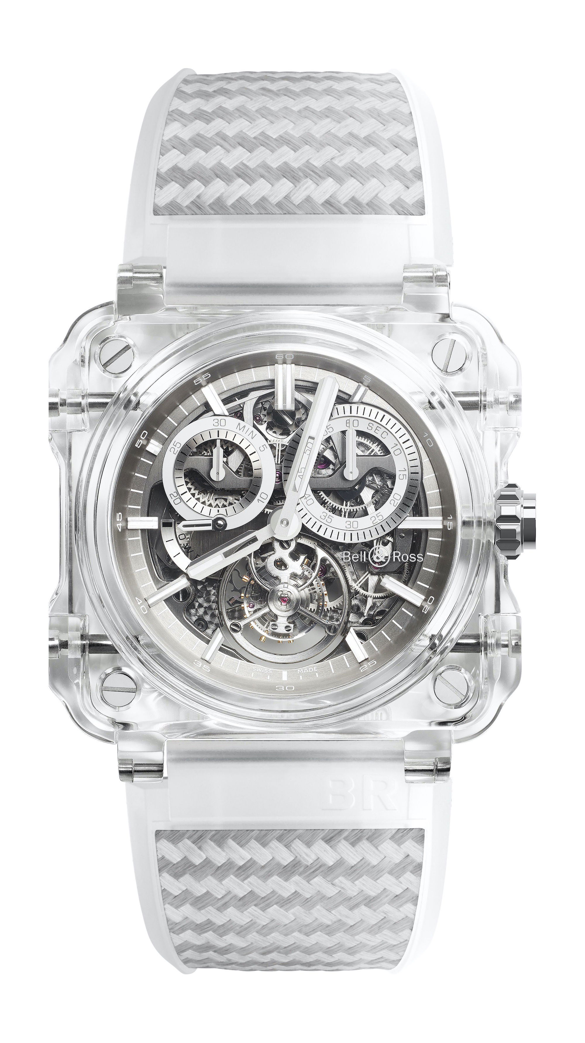 Bell & Ross BR-X1 TOURBILLON SAPPHIRE CHRONOGRAPH luxury timepiece - detailed view