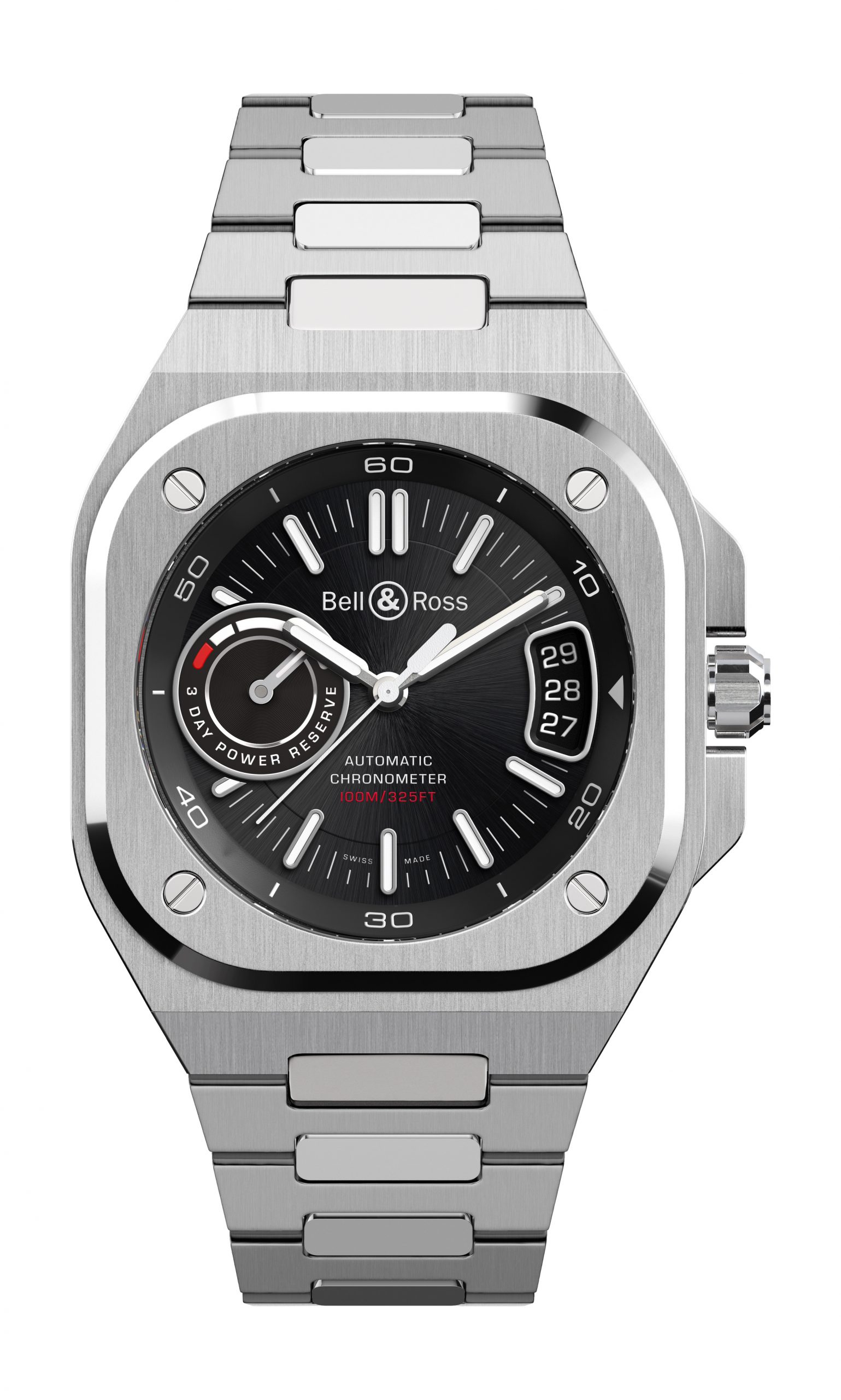 Bell & Ross BR-X5 Black Steel luxury timepiece - detailed view