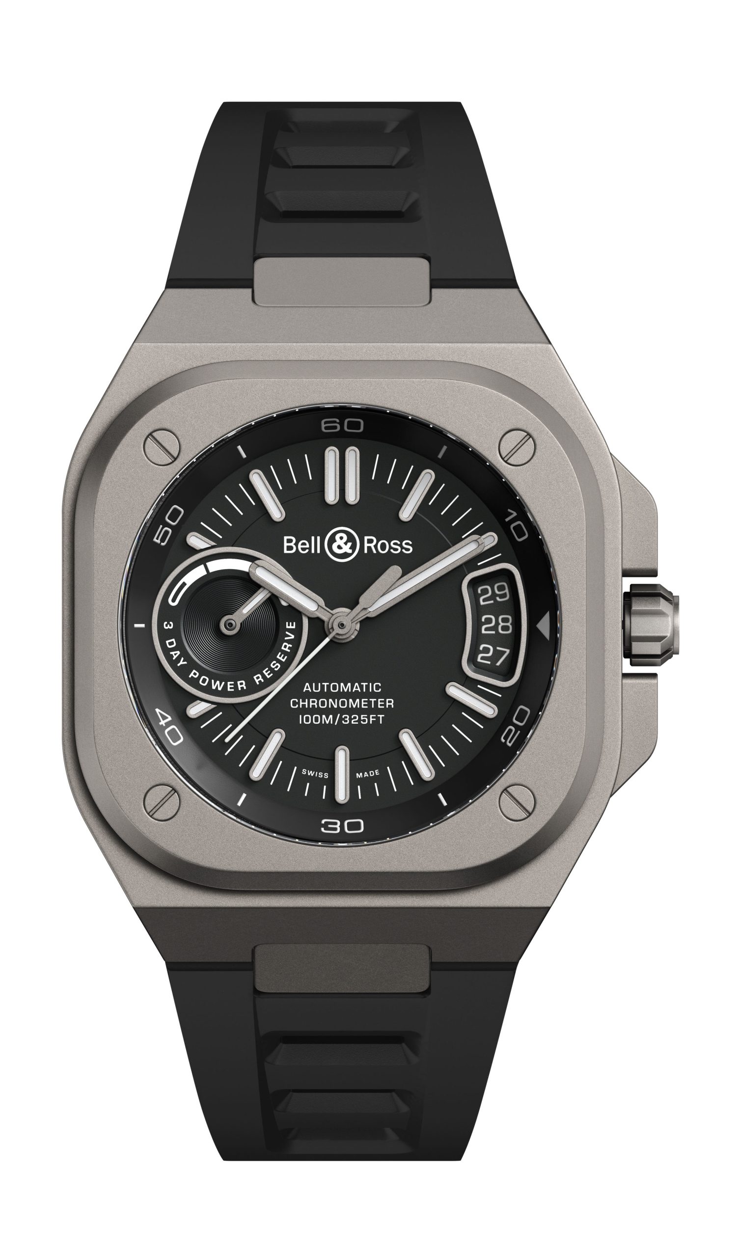 Bell & Ross BR-X5 Black Titanium luxury timepiece - detailed view