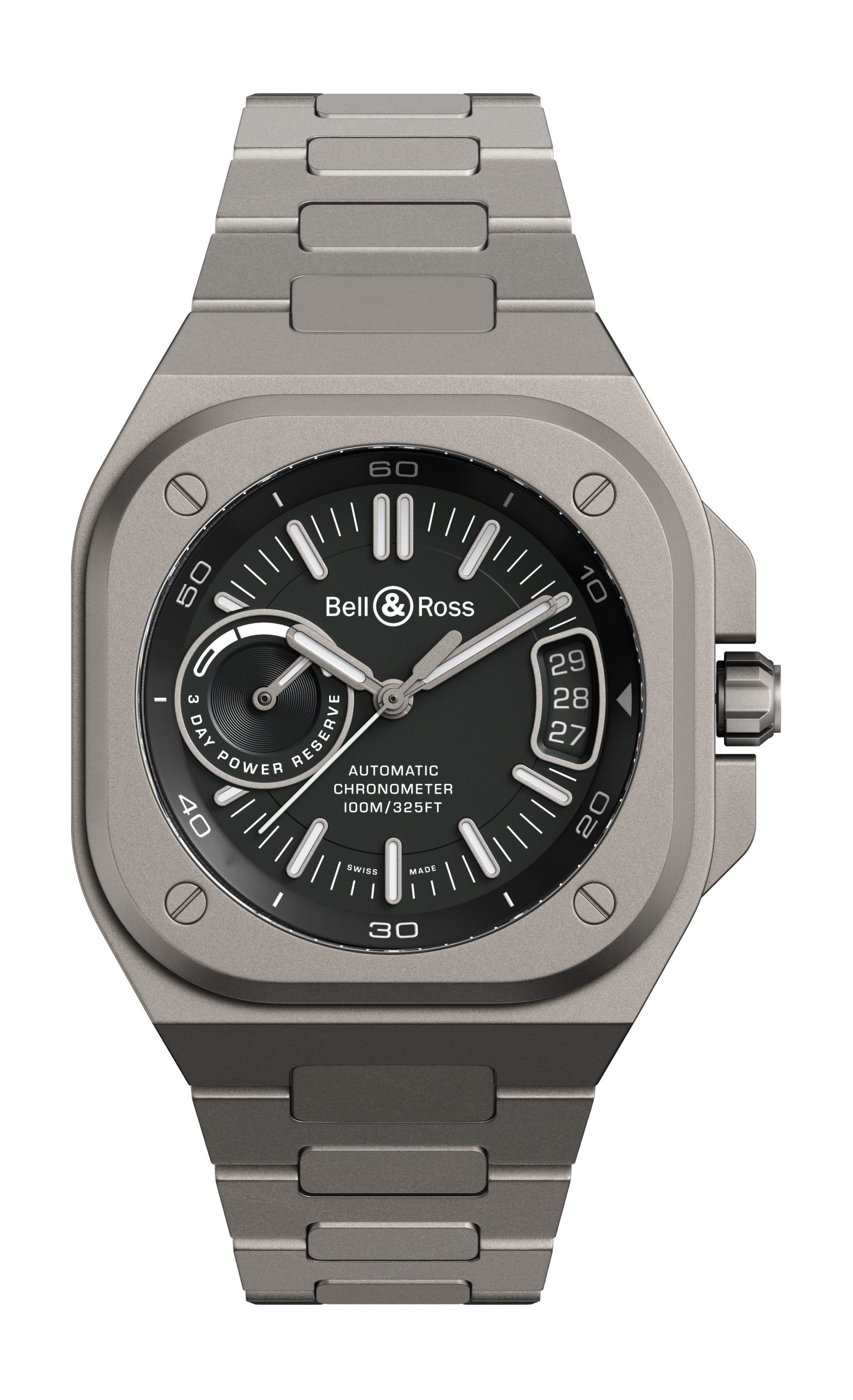 Bell & Ross BR-X5 Black Titanium luxury timepiece - detailed view