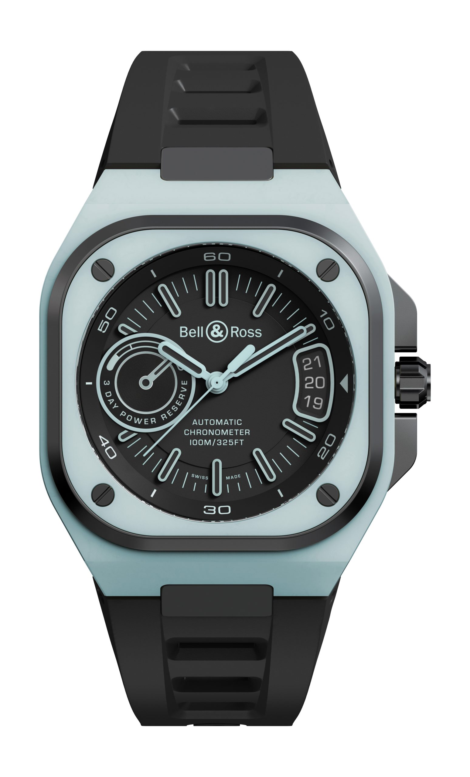 Bell & Ross BR-X5 Blue Lum luxury timepiece - detailed view