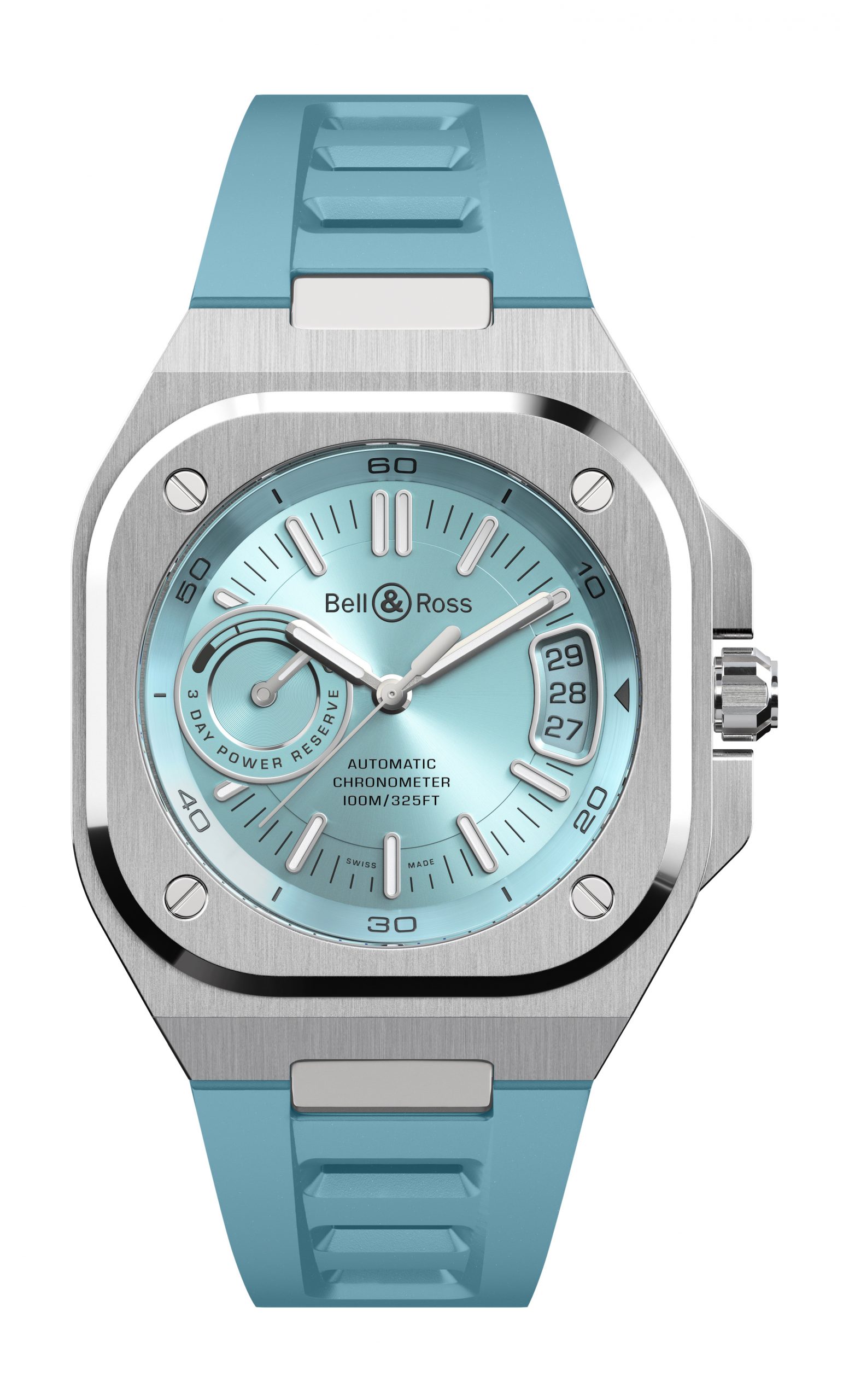 Bell & Ross BR-X5 Ice Blue Steel luxury timepiece - detailed view
