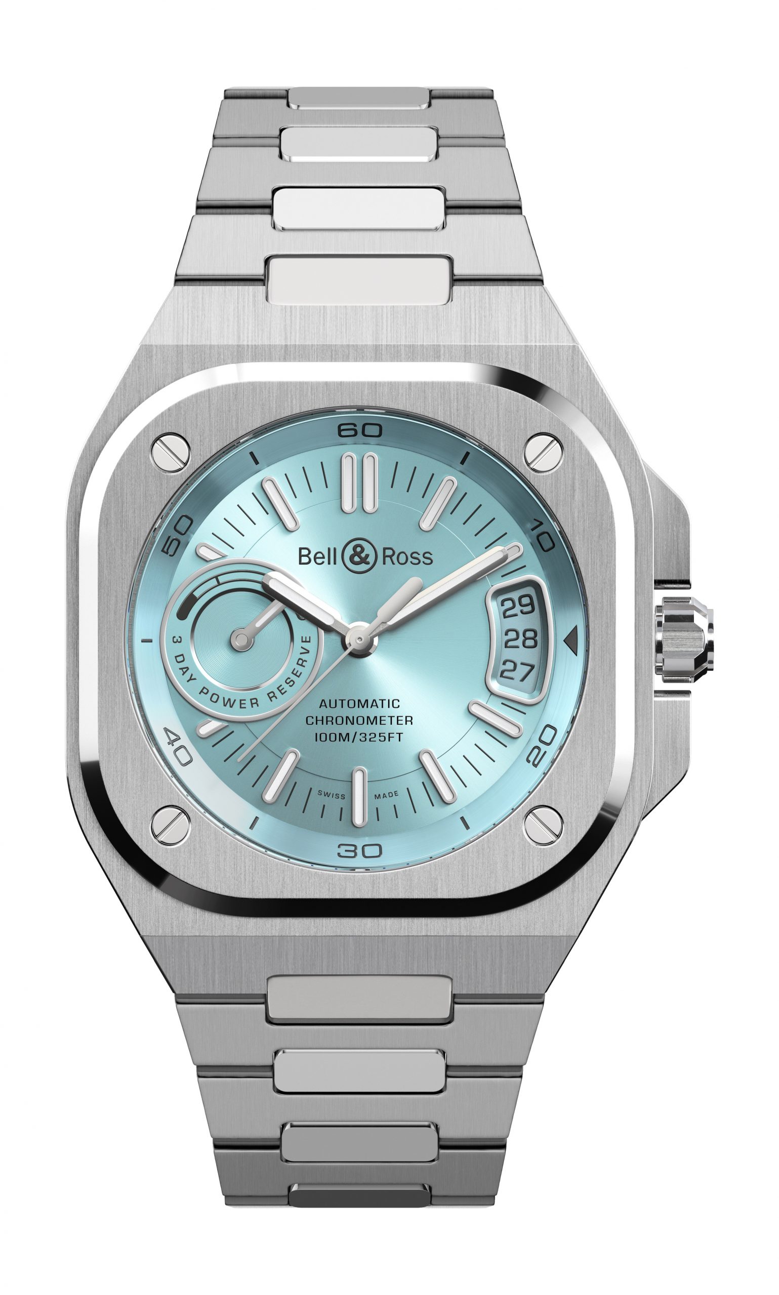 Bell & Ross BR-X5 Ice Blue Steel luxury timepiece - detailed view