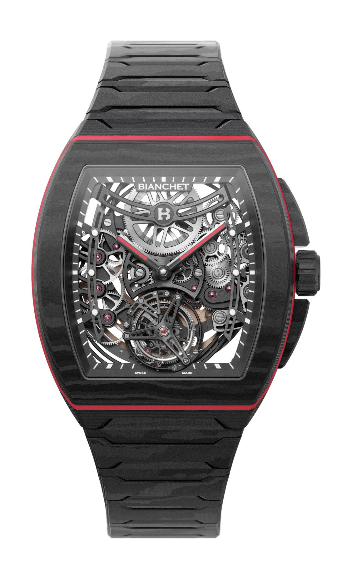 Bianchet B 1.618 Flying Tourbillon UltraFino Carbon Skeleton Red watch