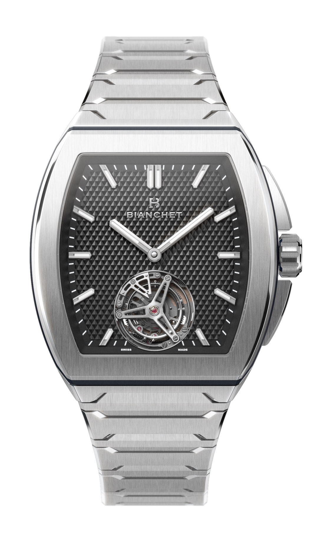 Bianchet B 1.618 Flying Tourbillon UltraFino Titanium Dial Black luxury timepiece - detailed view