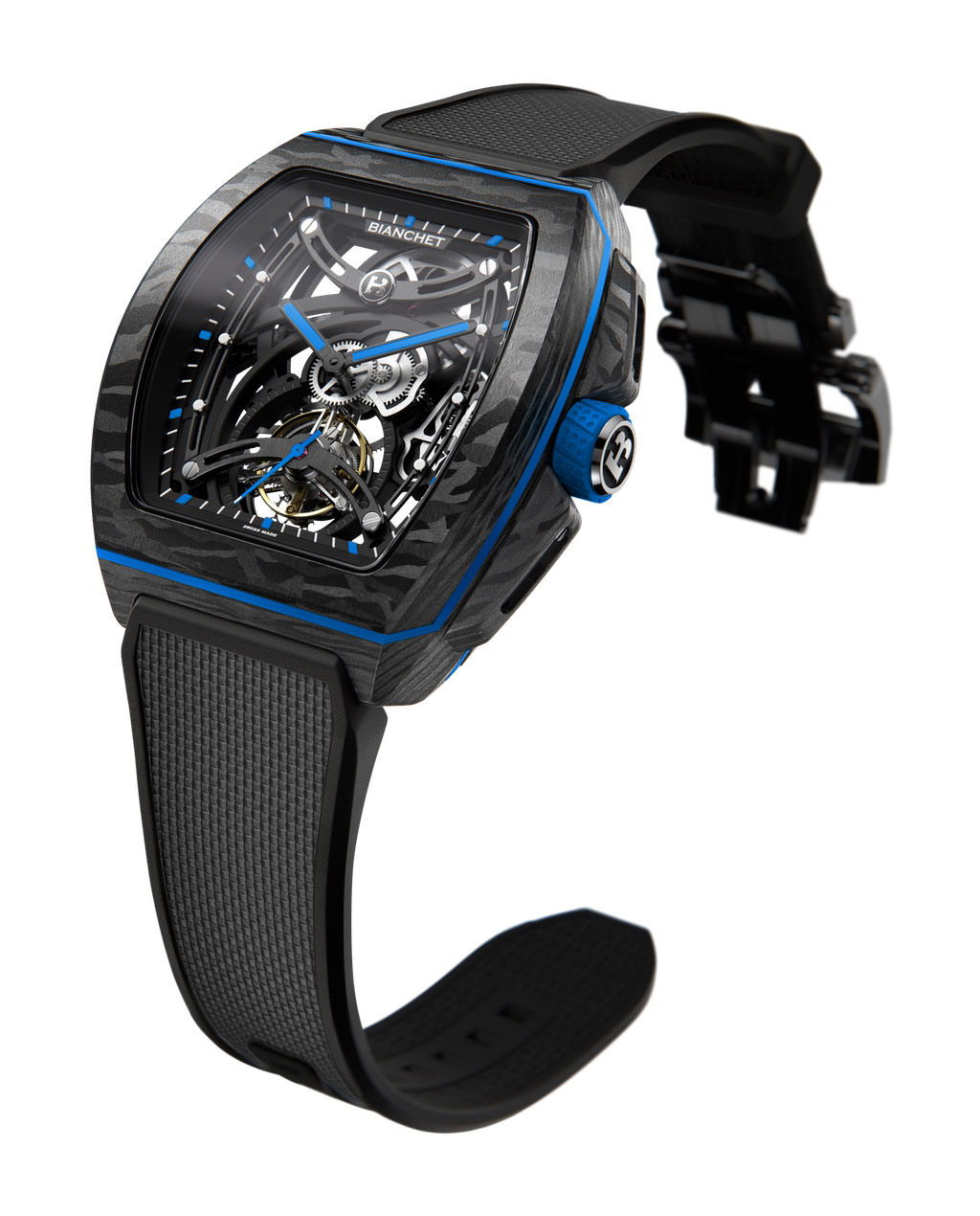 Bianchet Carbon Ocean Blue Tourbillon B1.618 Openwork - View 3