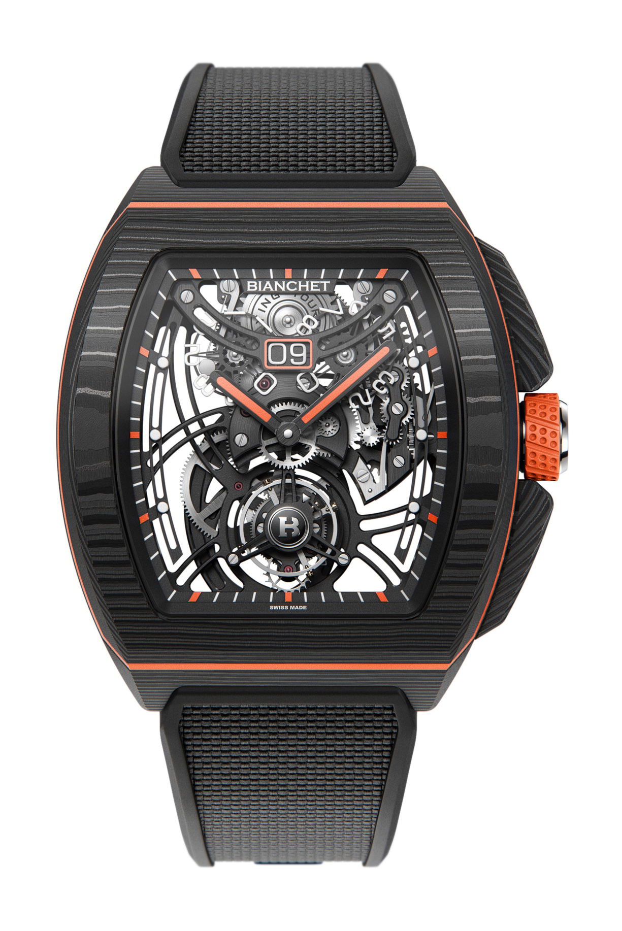 Bianchet Flying Tourbillon Grande Date B1.618 Carbon Orange - View 2