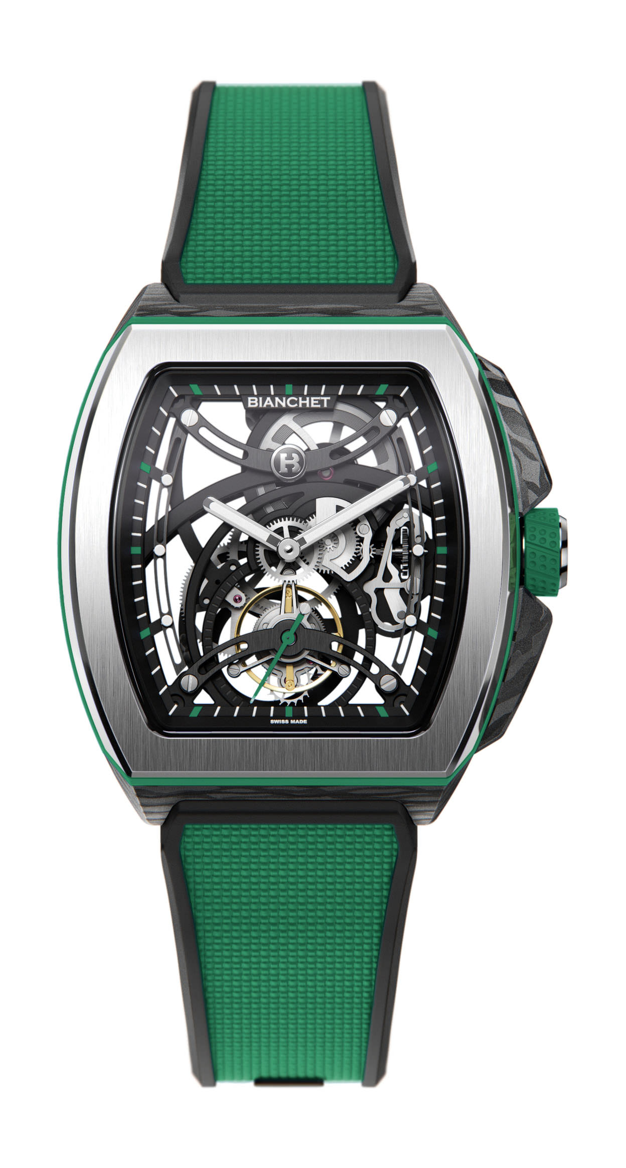 Bianchet Tourbillon B1.618 Openwork Titanium Carbon luxury timepiece - detailed view