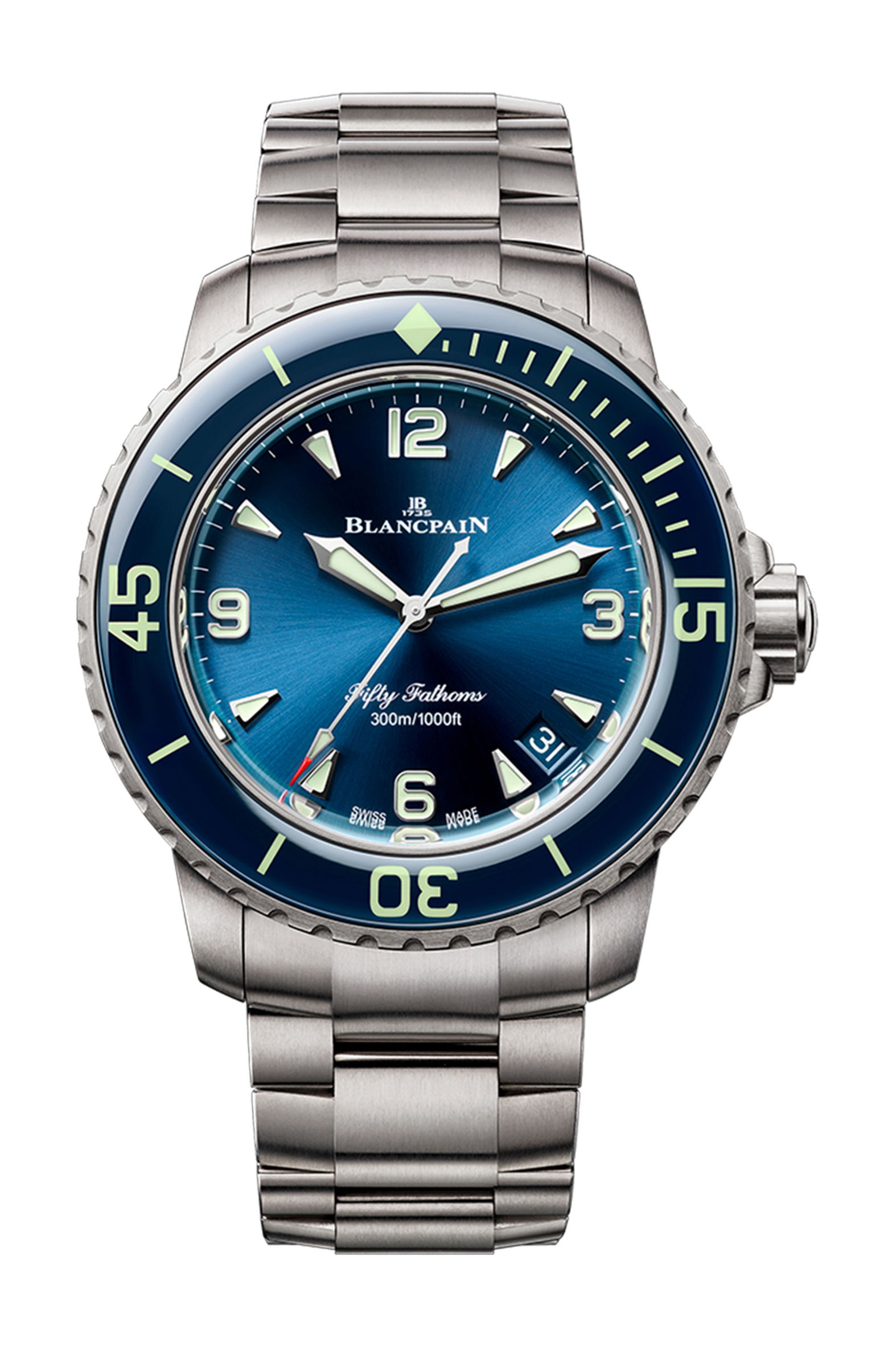 Blancpain Fifty Fathoms Automatique 42 luxury timepiece - detailed view