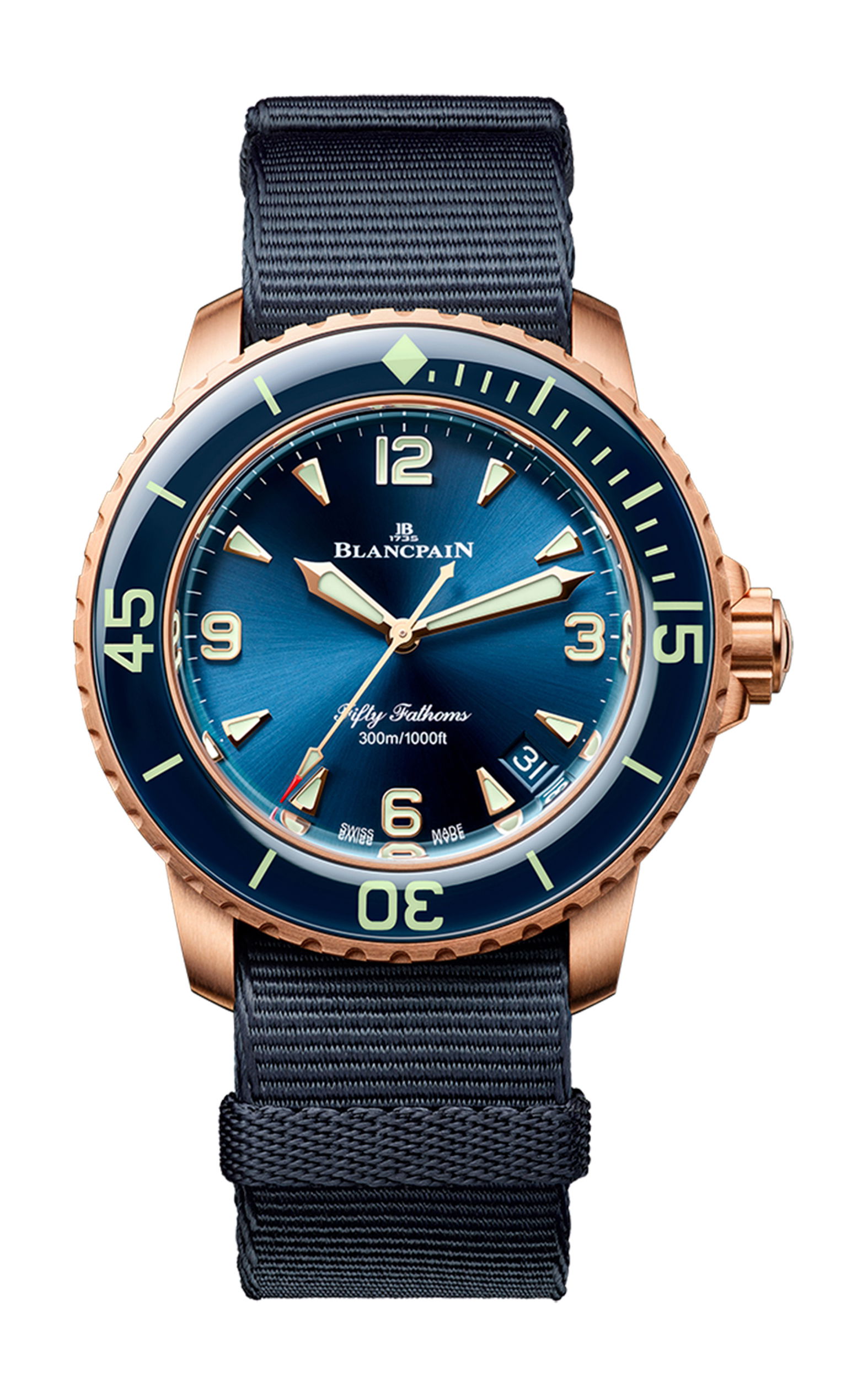 Blancpain Fifty Fathoms Automatique 42 luxury timepiece - detailed view