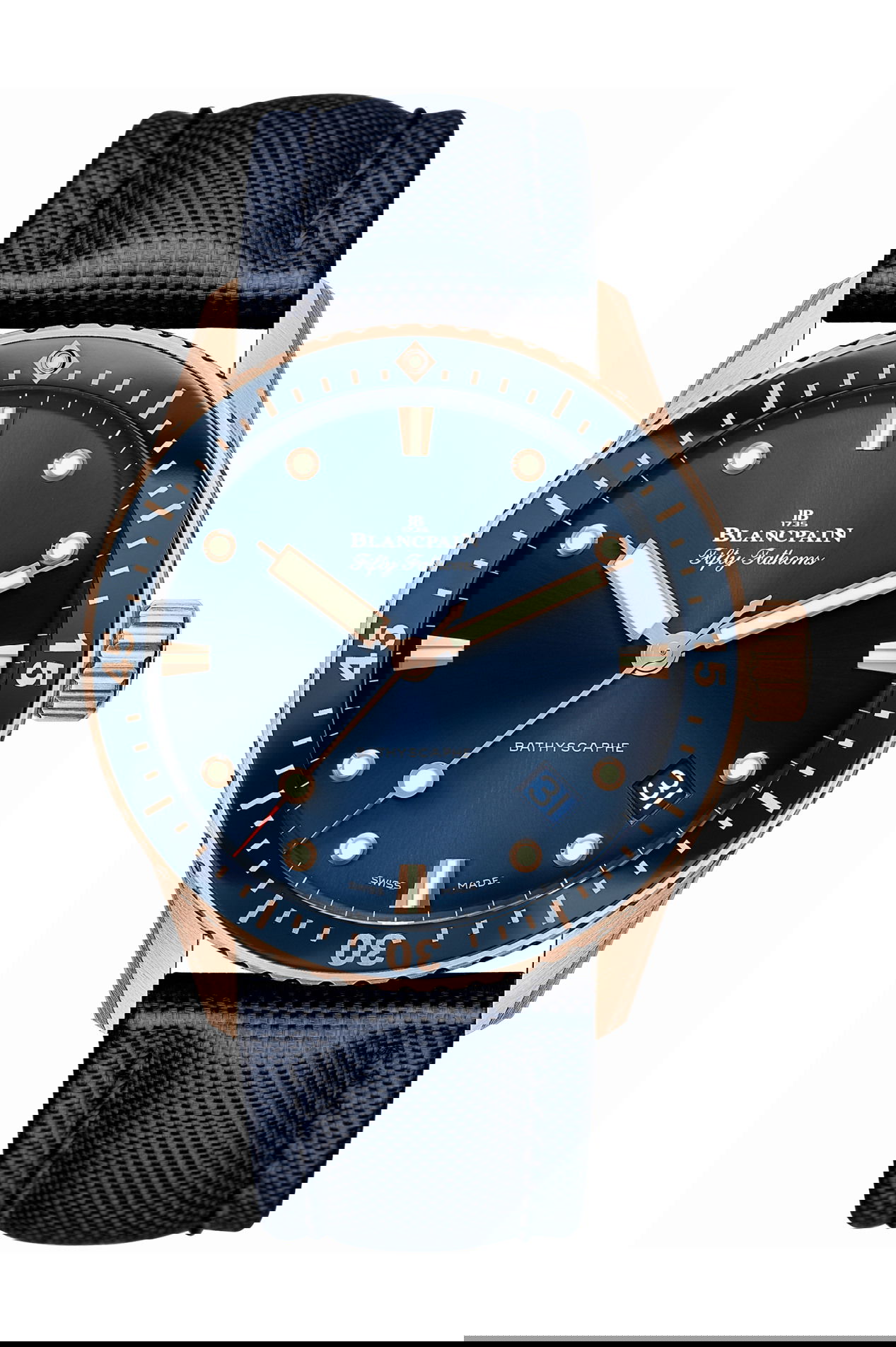 Blancpain Fifty Fathoms Bathyscape 43 luxury timepiece - detailed view
