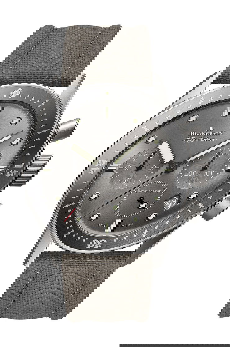 Blancpain Fifty Fathoms Bathyscaphe Chronographe Flyback luxury timepiece - detailed view