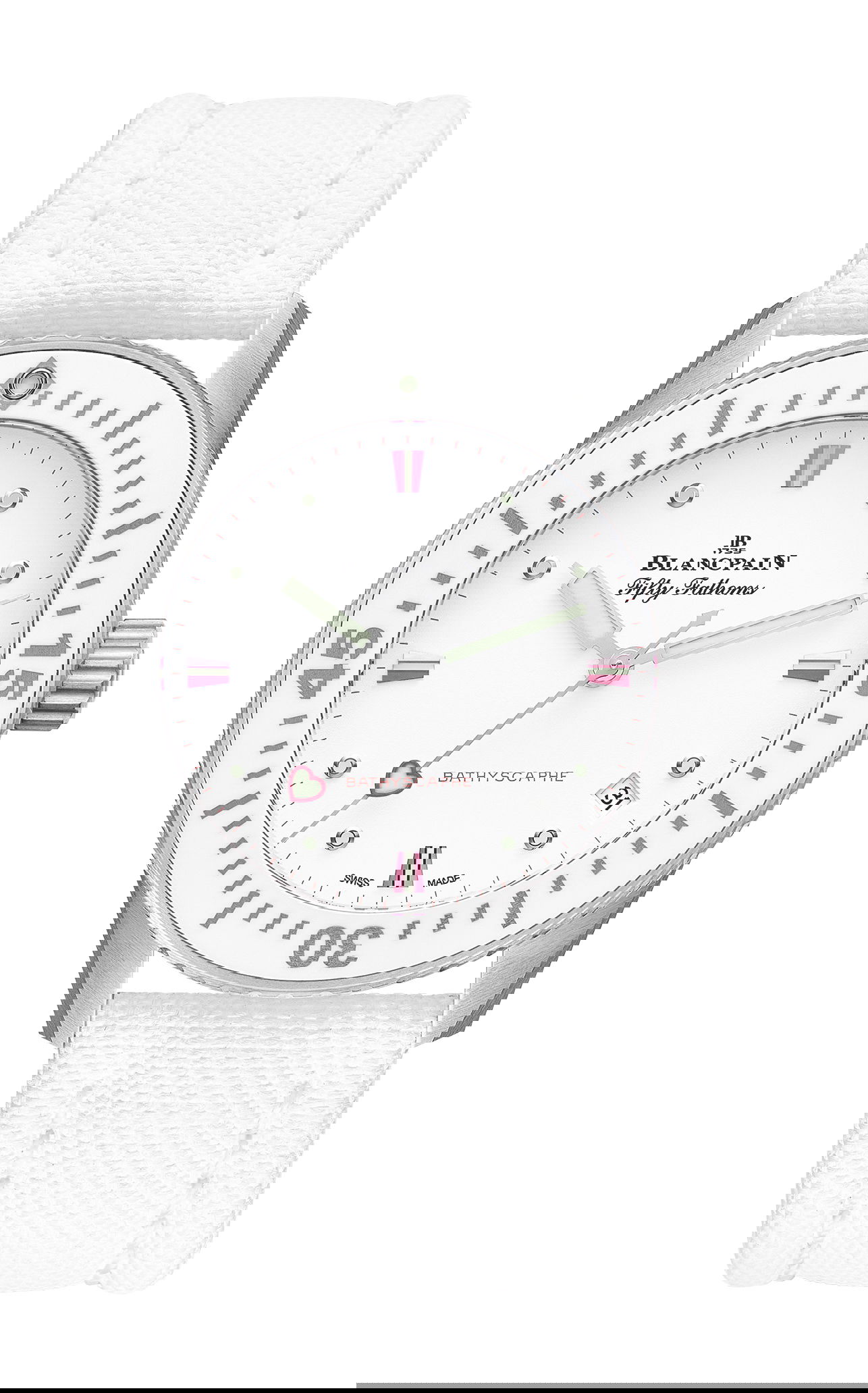 Blancpain Fifty Fathoms Bathyscaphe Valentine’s Day luxury timepiece - detailed view