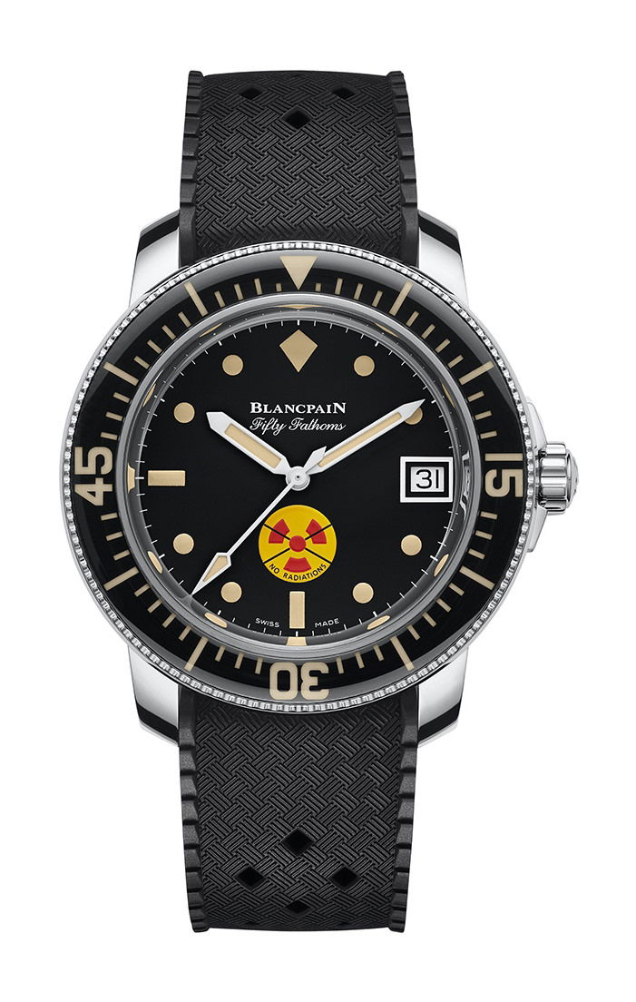 Blancpain Fifty Fathoms No Radiations luxury timepiece - detailed view