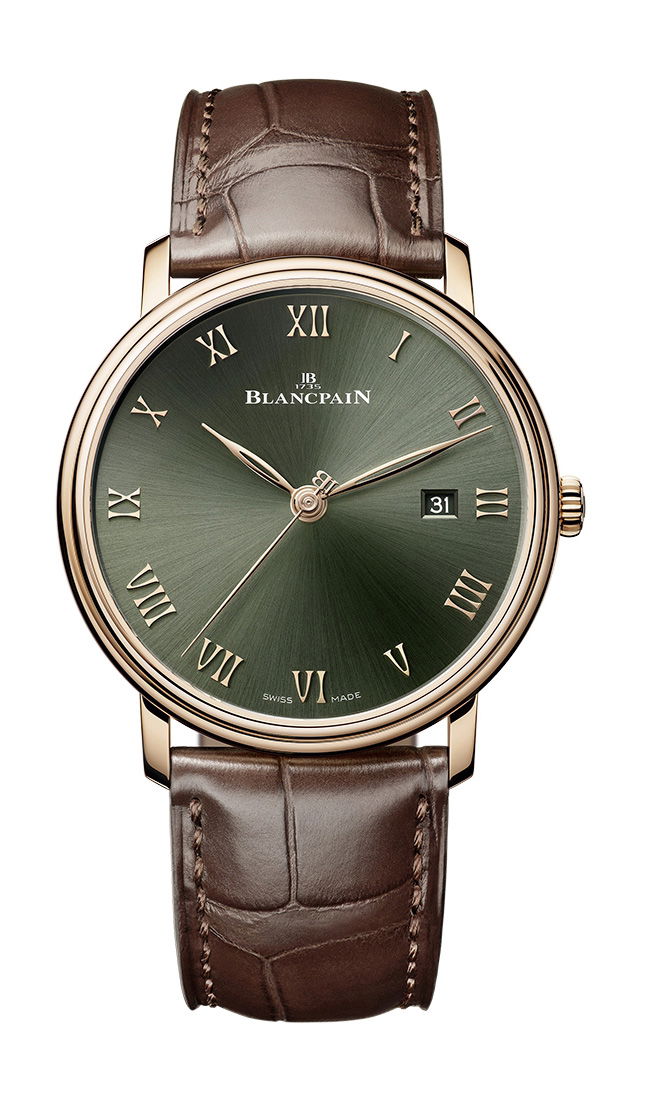 Blancpain Villeret Extraplate luxury timepiece - detailed view