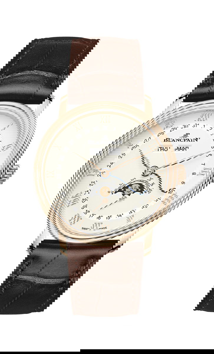 Blancpain Villeret Quantième Complet 38 luxury timepiece - detailed view