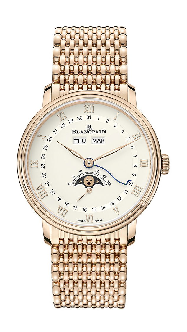 Blancpain Villeret Quantième Complet 38 luxury timepiece - detailed view