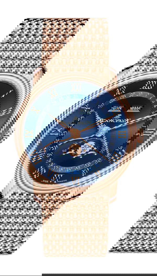 Blancpain Villeret Quantième Complet 40 luxury timepiece - detailed view