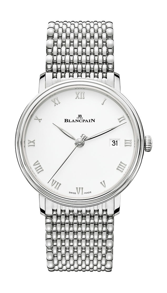 Blancpain Villeret Ultraplate 38 luxury timepiece - detailed view