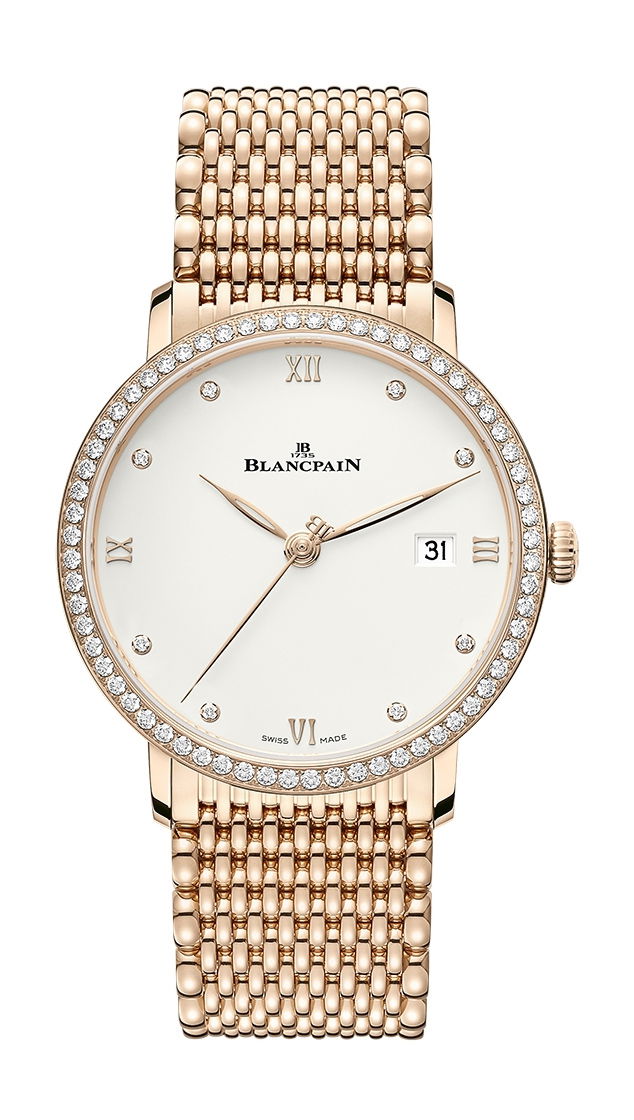Blancpain Villeret Ultraplate 38 luxury timepiece - detailed view