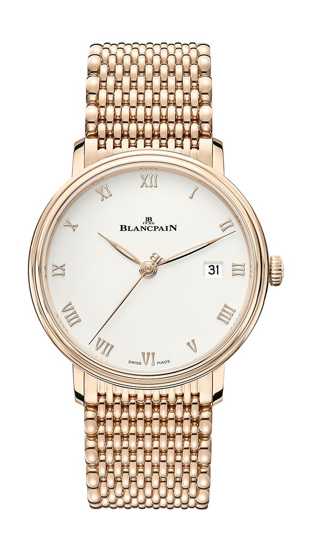 Blancpain Villeret Ultraplate 38 luxury timepiece - detailed view