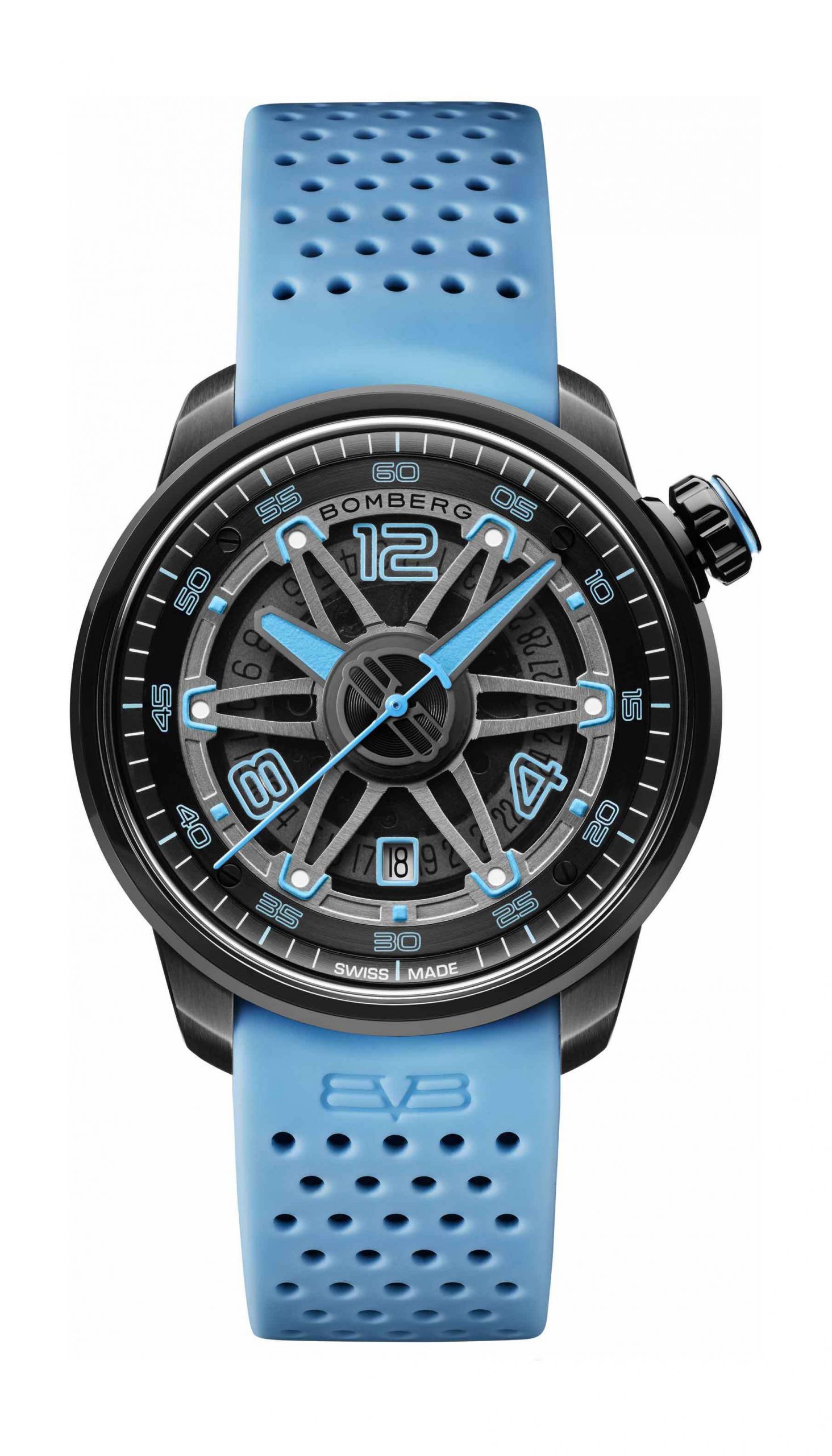 Bomberg BB-01 AUTOMATIC BLACK & BLUE watch