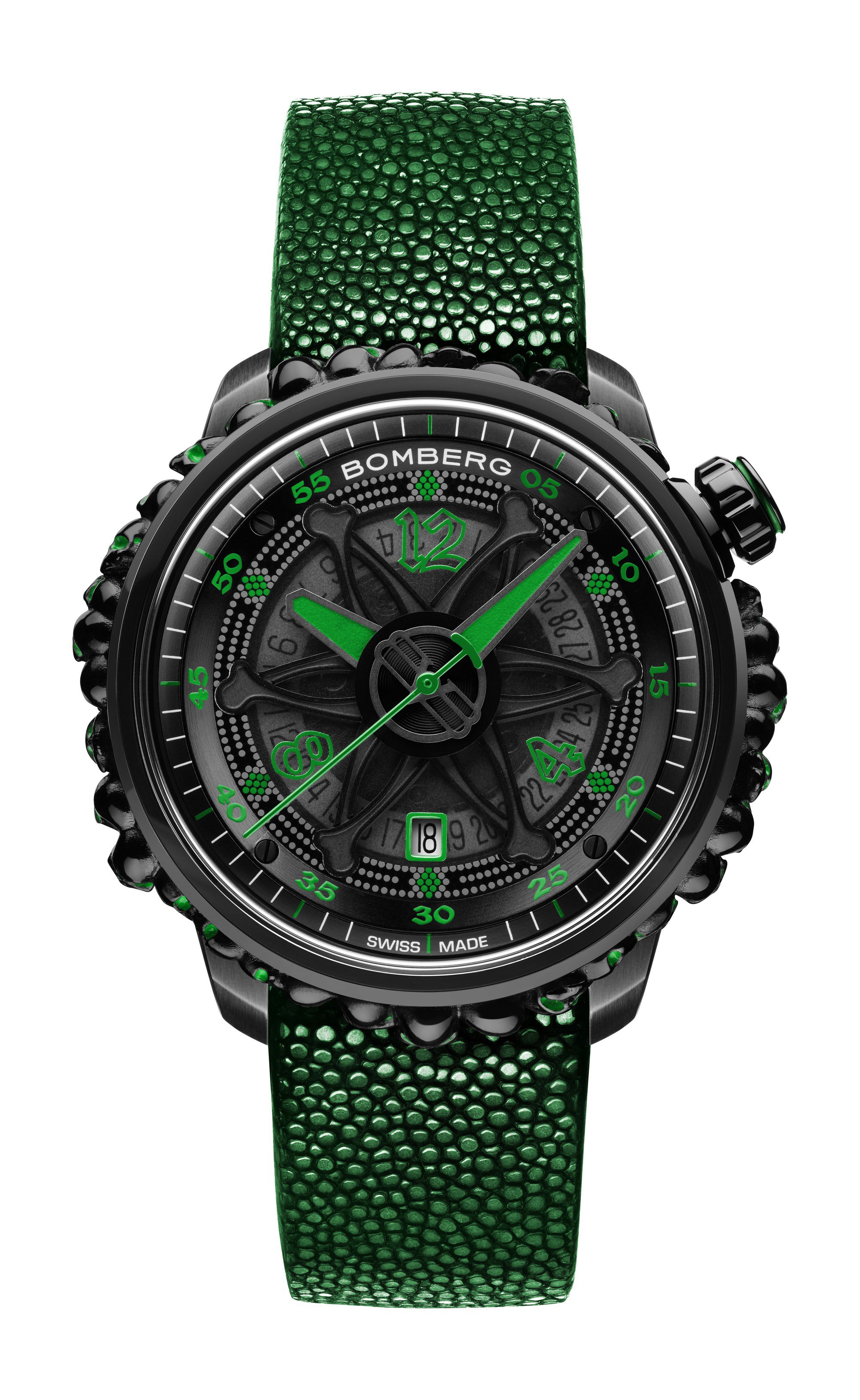 Bomberg BB-01 AUTOMATIC GREEN CATACOMB LIMITED EDITION watch