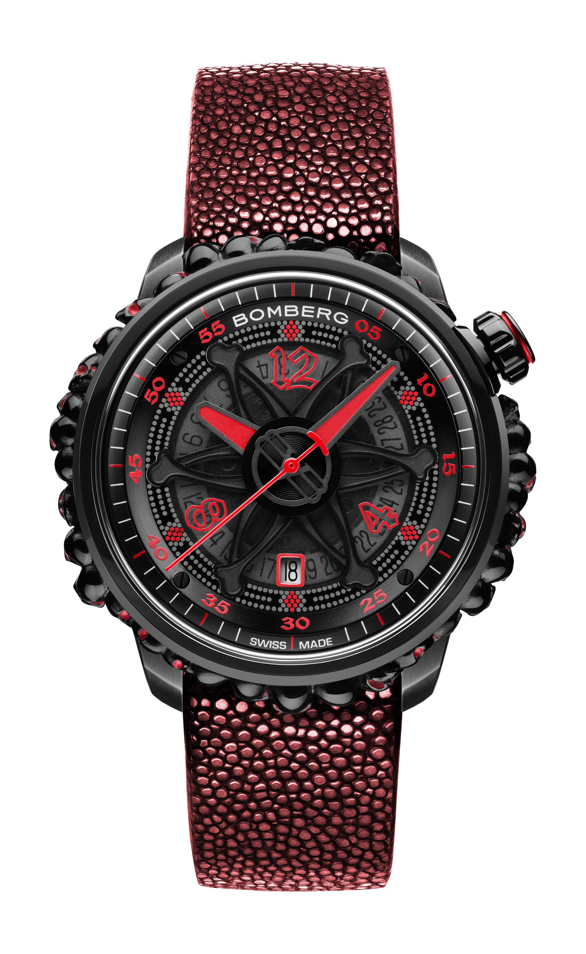 Bomberg BB-01 AUTOMATIC RED CATACOMB LIMITED EDITION watch