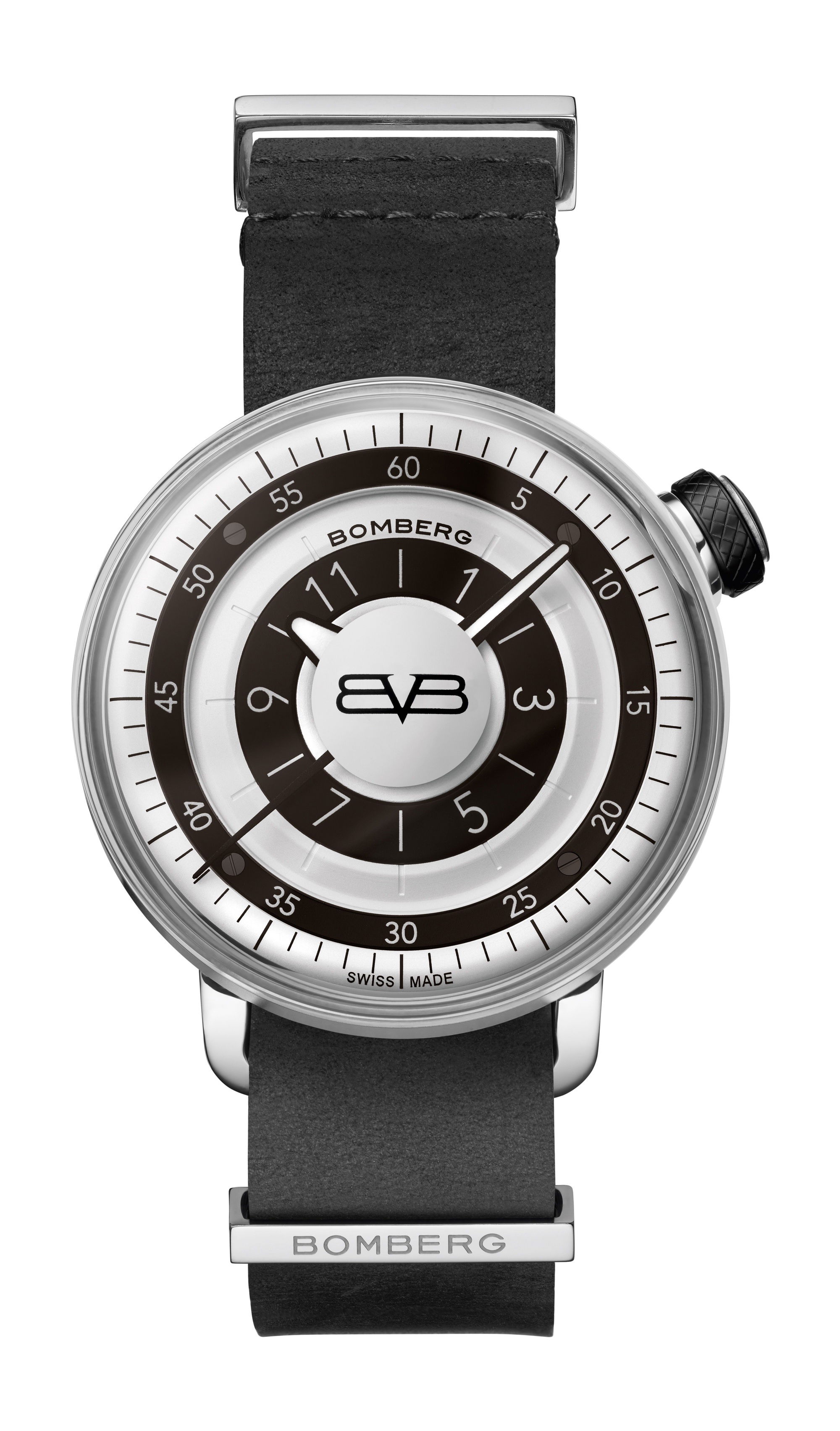 Bomberg BB-01 Ivory & Black luxury timepiece - detailed view