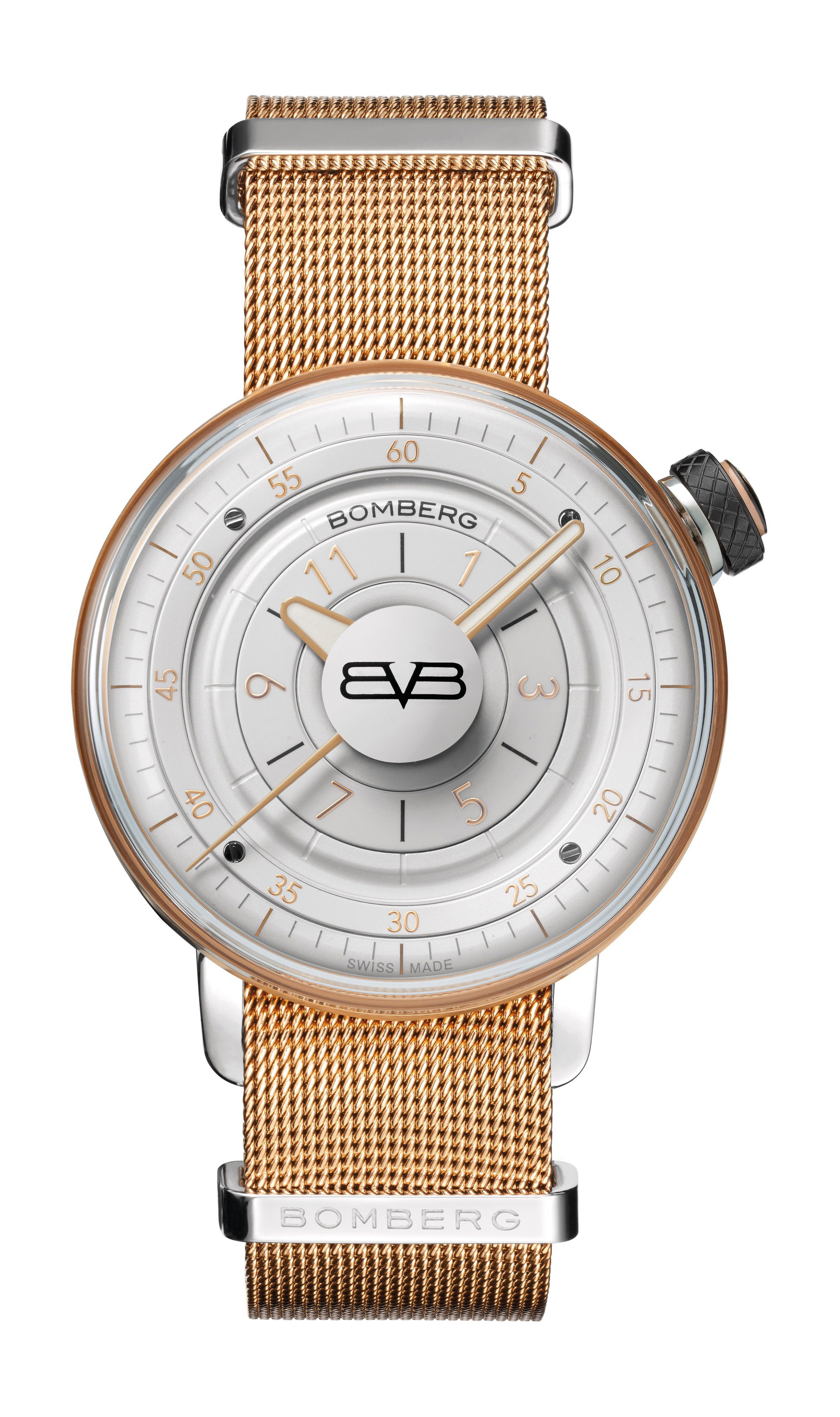 Bomberg BB-01 IVORY & GOLD watch