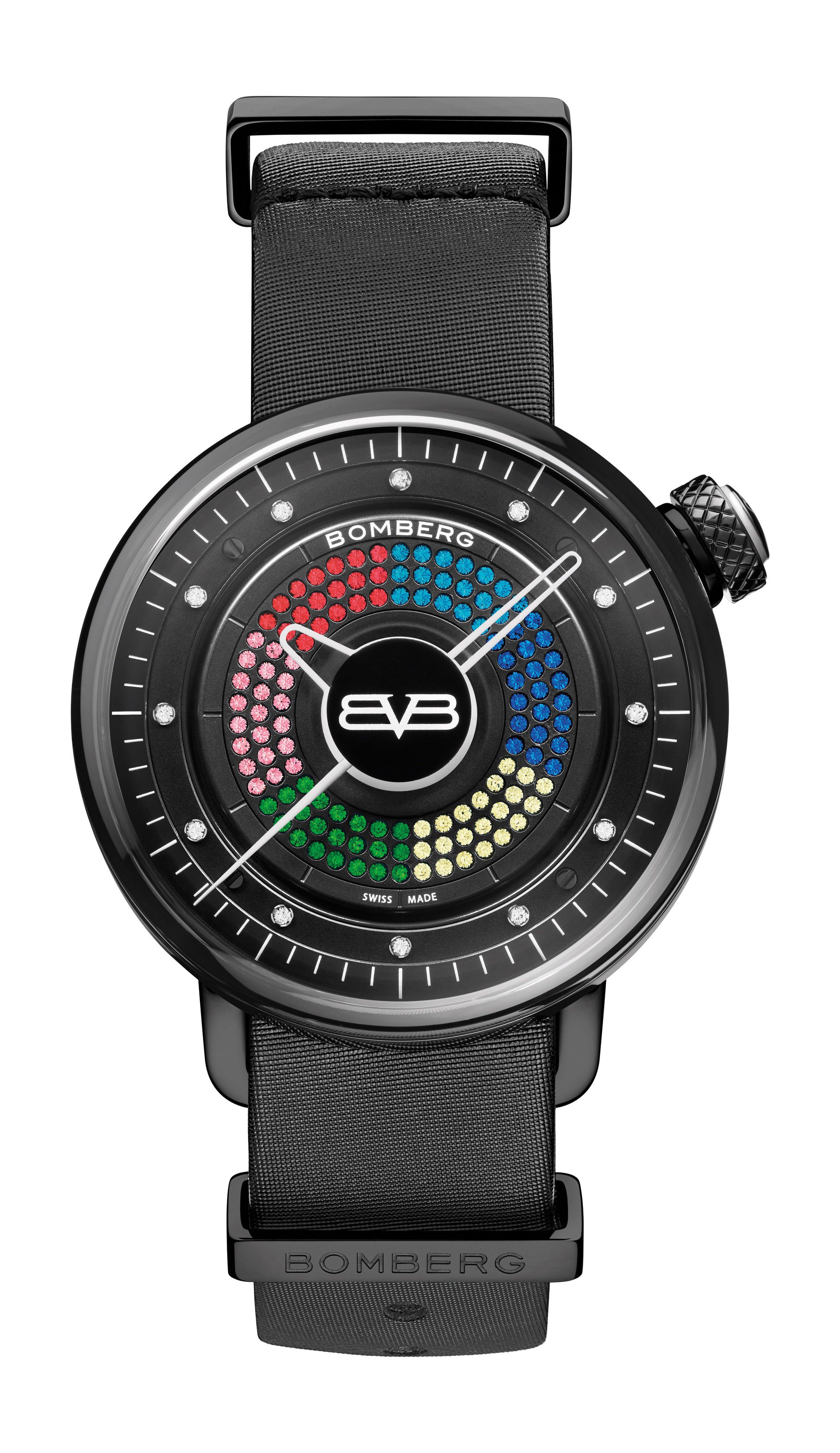 Bomberg BB-01 LADY SKYLIGHTER BLACK luxury timepiece - detailed view