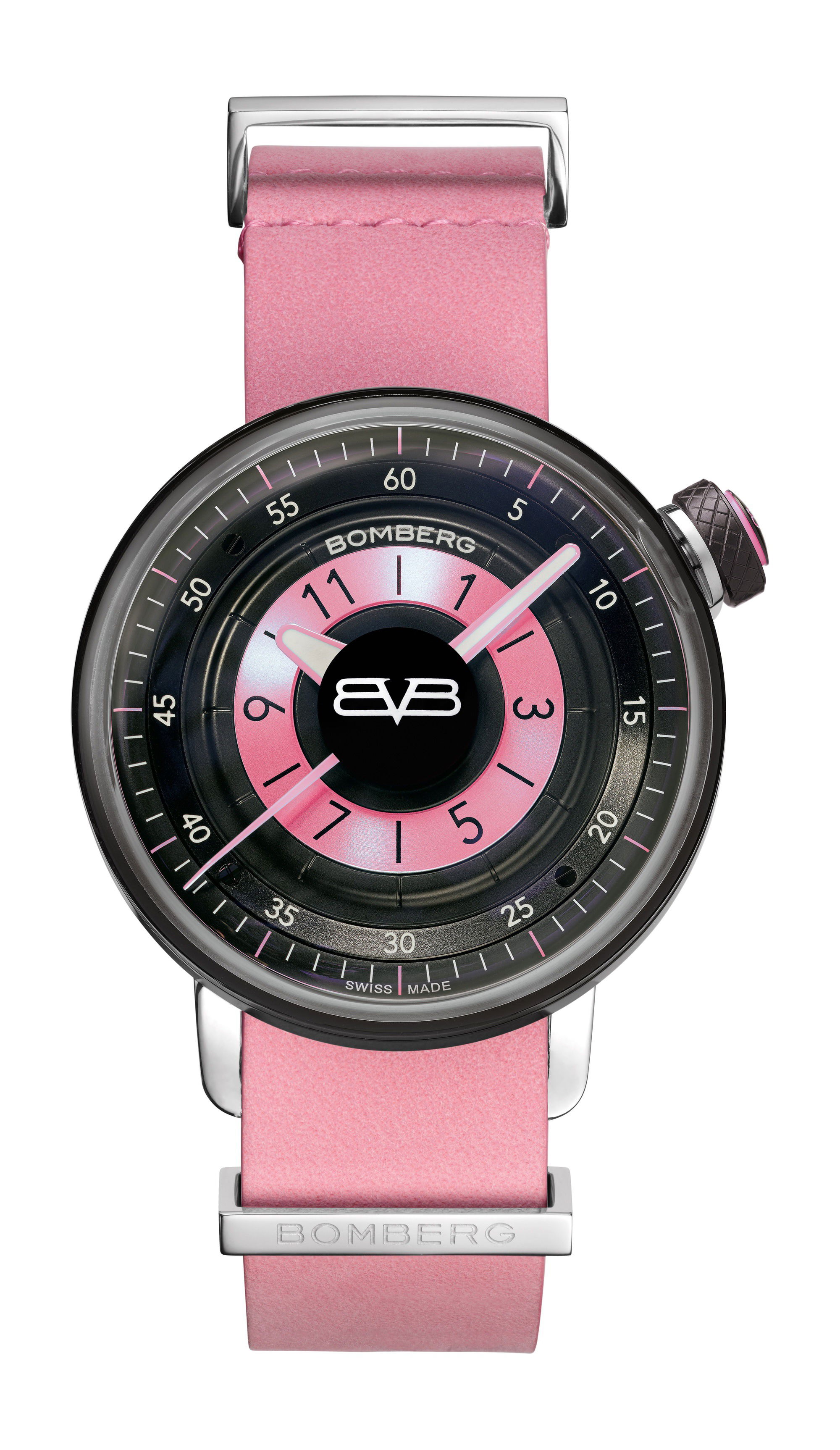 Bomberg BB-01 PINK luxury timepiece - detailed view