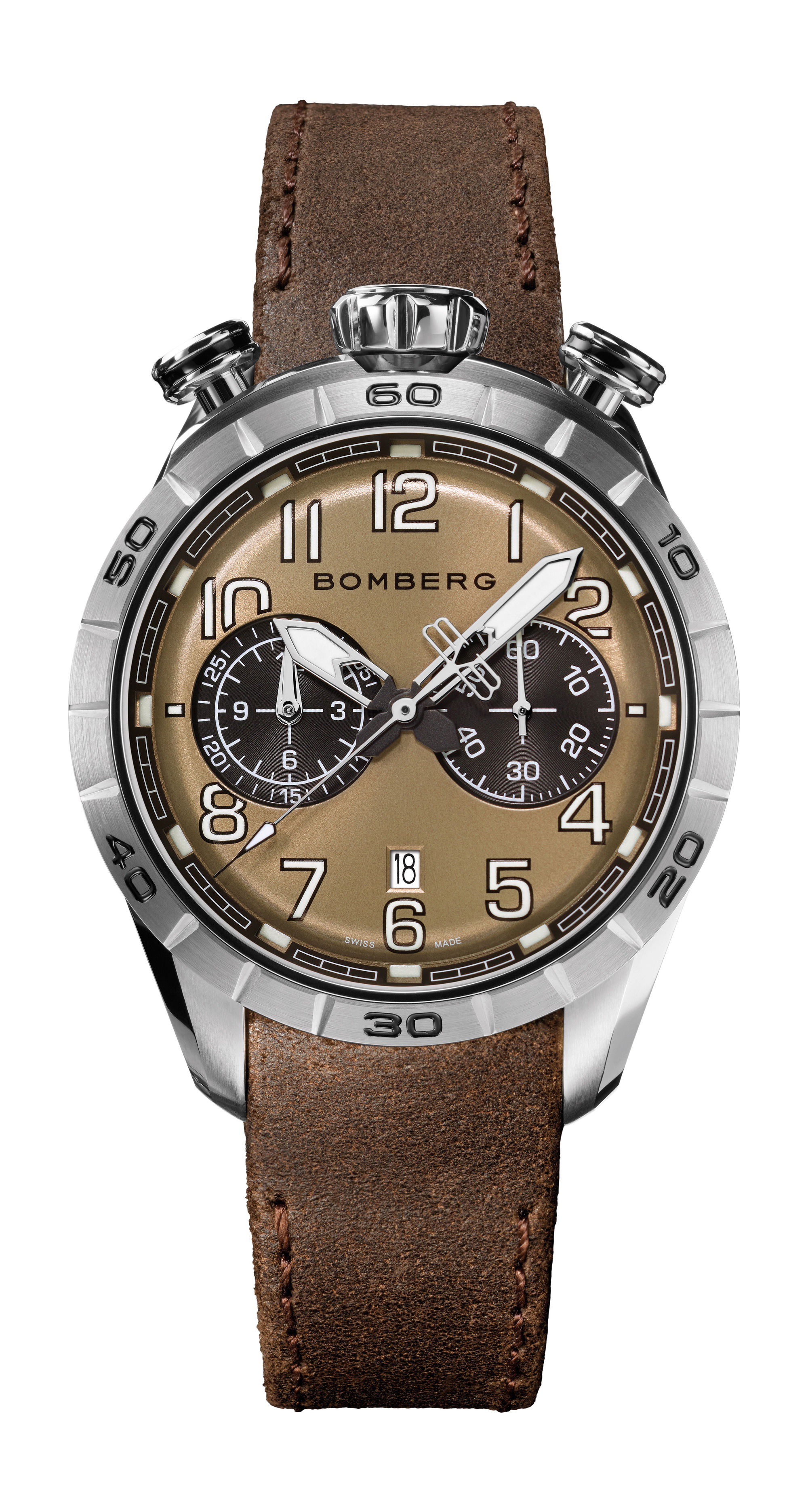 Bomberg BB-68 BROWN luxury timepiece - detailed view