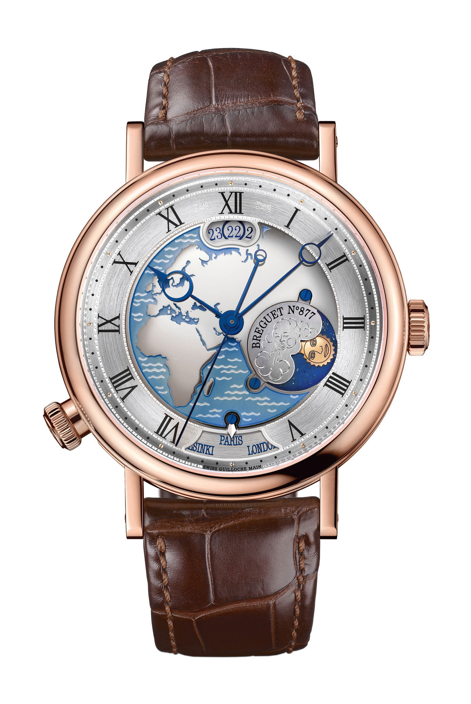 Breguet Classique Hora Mundi 5717 luxury timepiece - detailed view