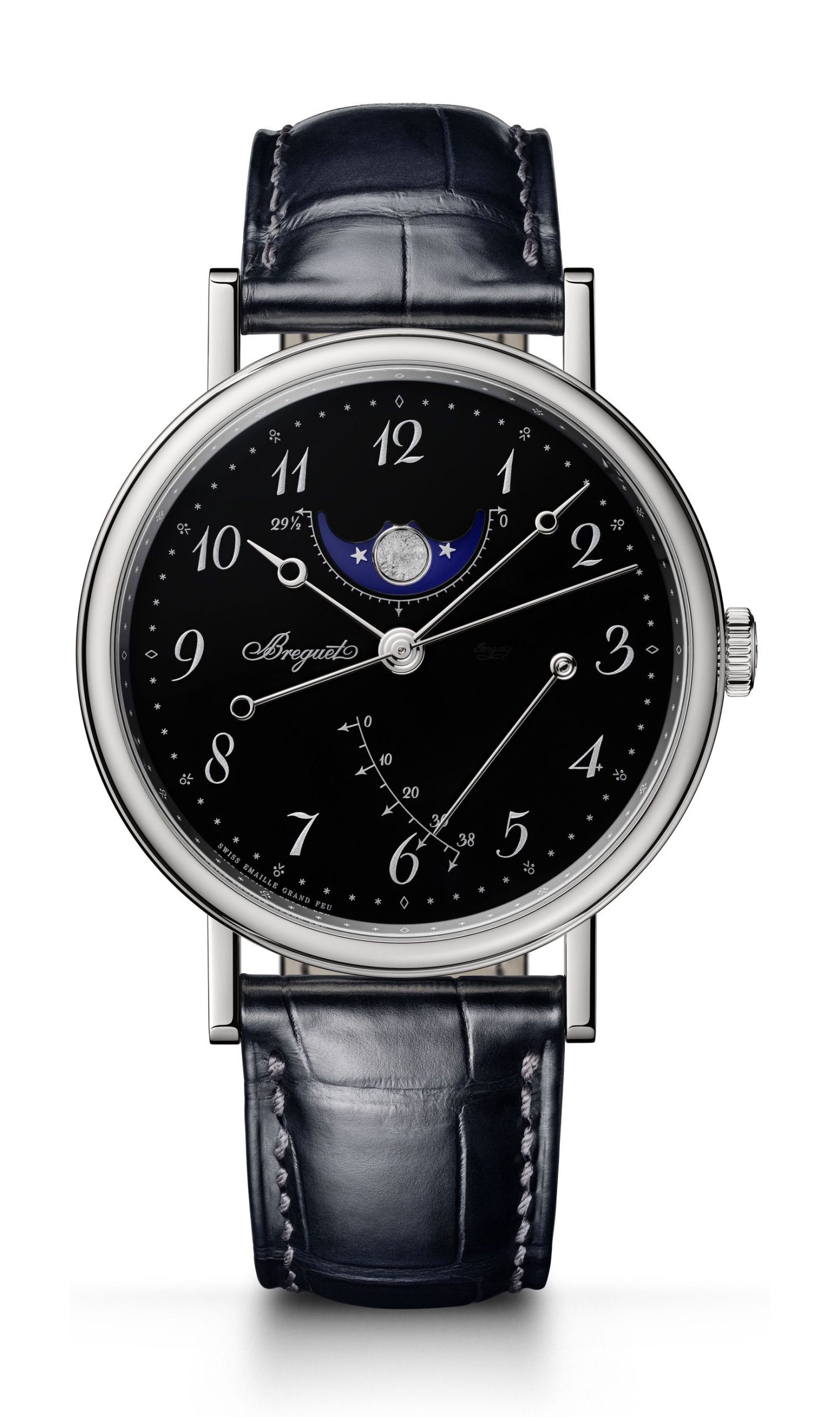 Breguet Classique Phase de Lune 7787 luxury timepiece - detailed view