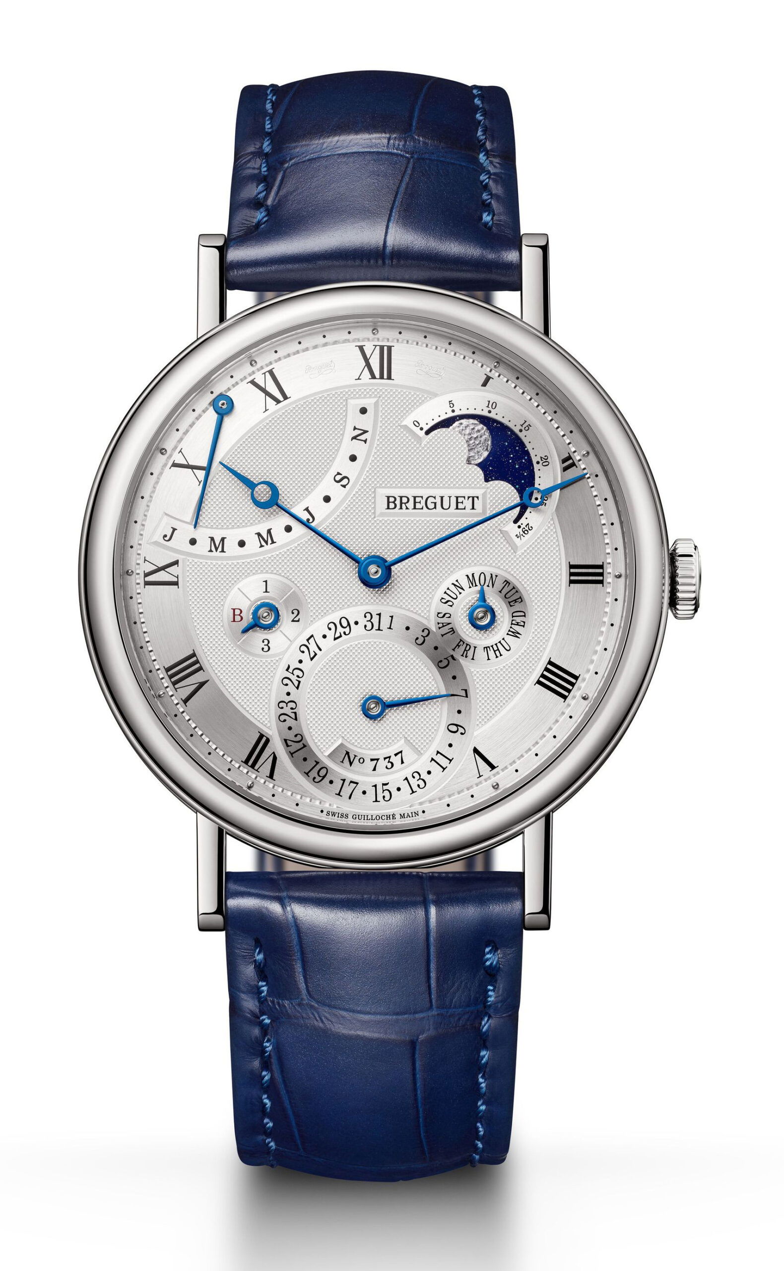 Breguet Classique Quantième Perpétuel 7327 luxury timepiece - detailed view
