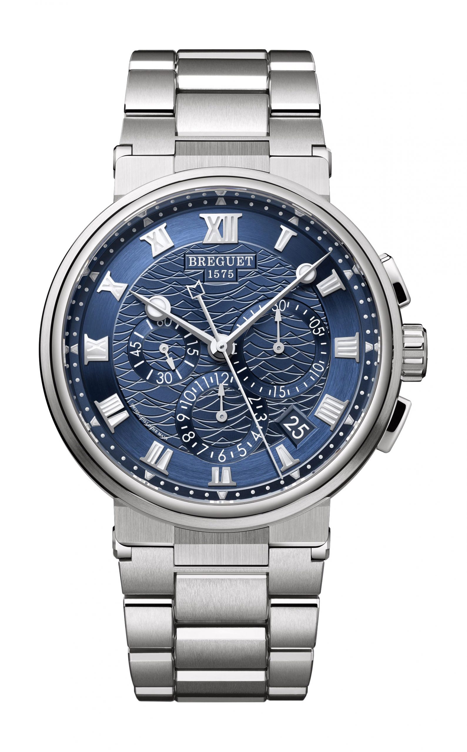 Breguet Marine Chronographe 5527 luxury timepiece - detailed view