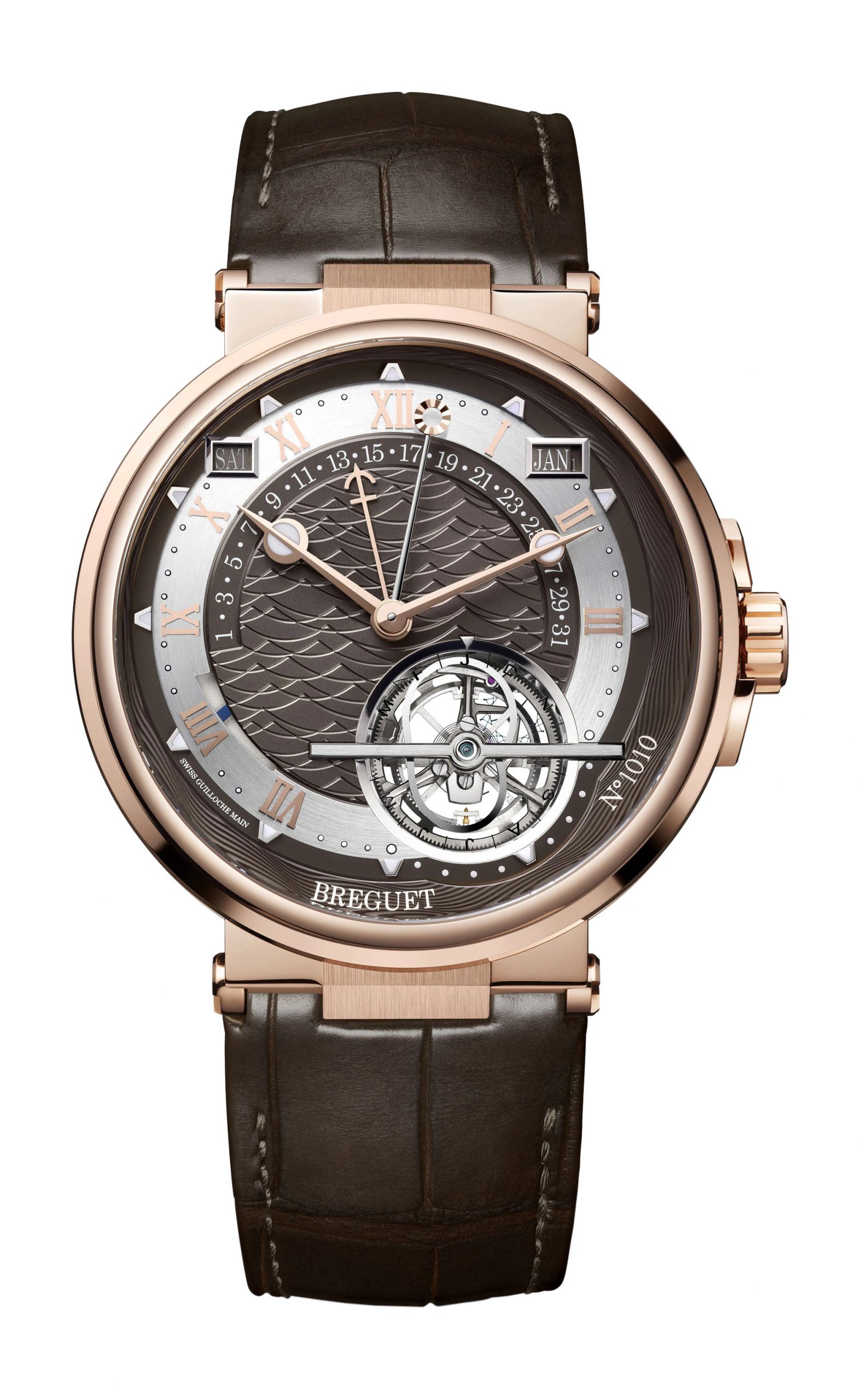 Breguet Marine Tourbillon Équation Marchante 5887 luxury timepiece - detailed view