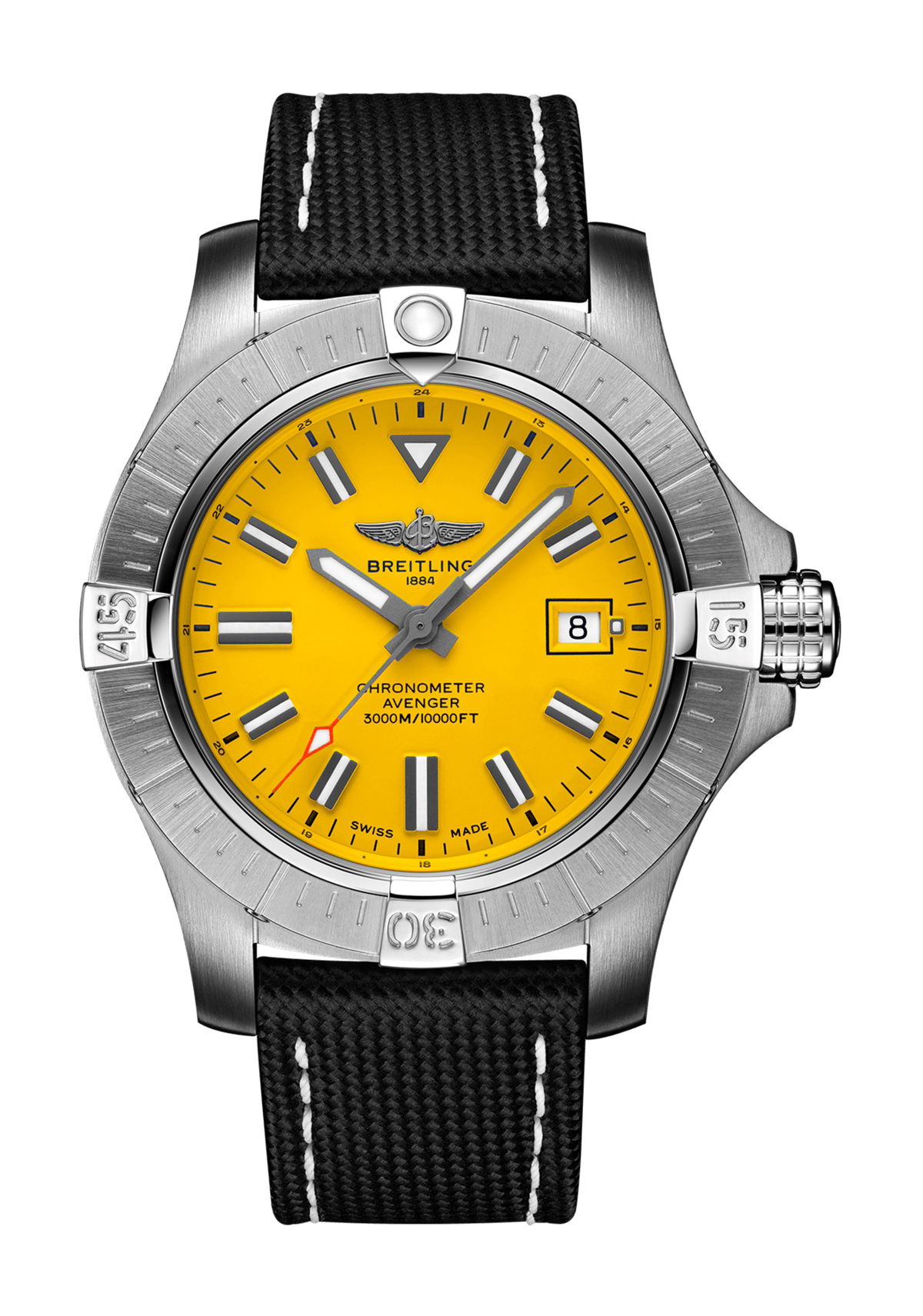 Breitling Avenger Automatic 45 Seawolf luxury timepiece - detailed view