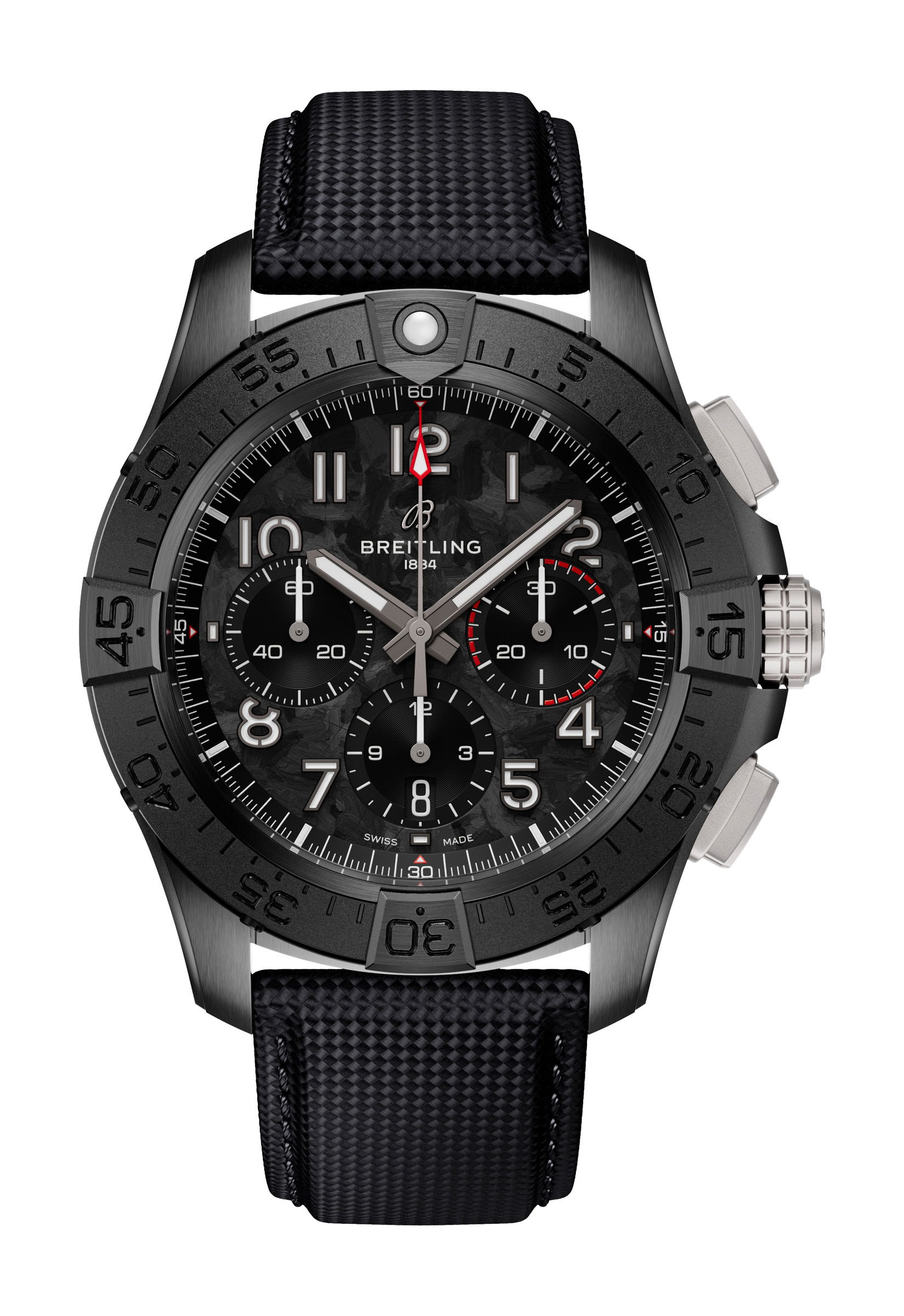 Breitling Avenger B01 Chronograph 44 Night Mission luxury timepiece - detailed view