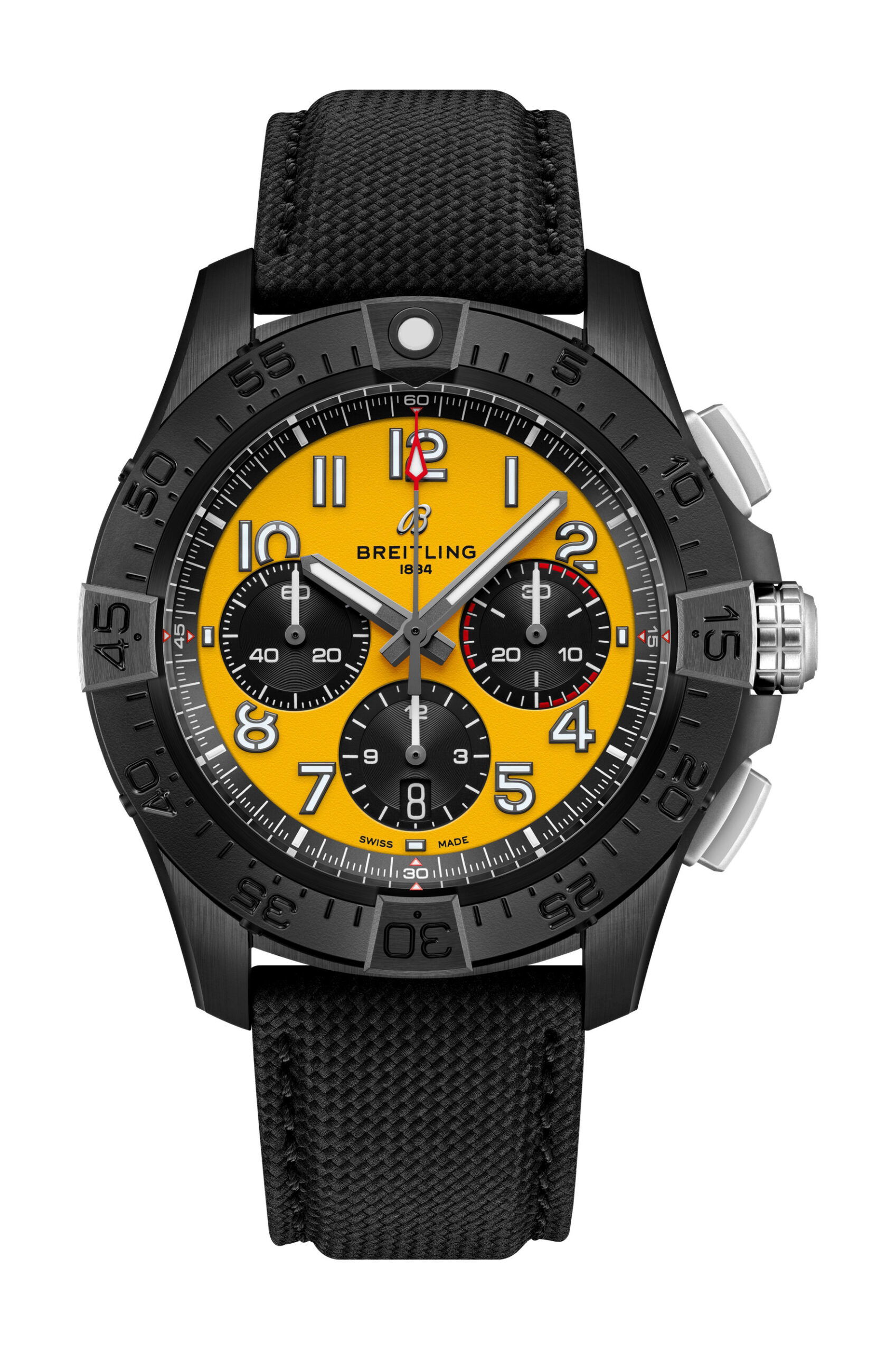 Breitling Avenger B01 Chronograph 44 Night Mission luxury timepiece - detailed view
