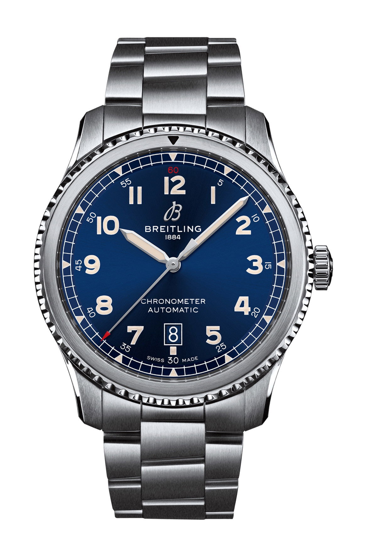 Breitling Aviator 8 Automatic 41 luxury timepiece - detailed view