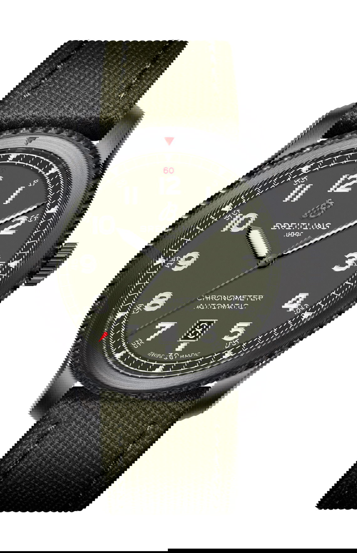 Breitling Aviator 8 Automatic 41 Black Steel Curtiss Warhawk luxury timepiece - detailed view