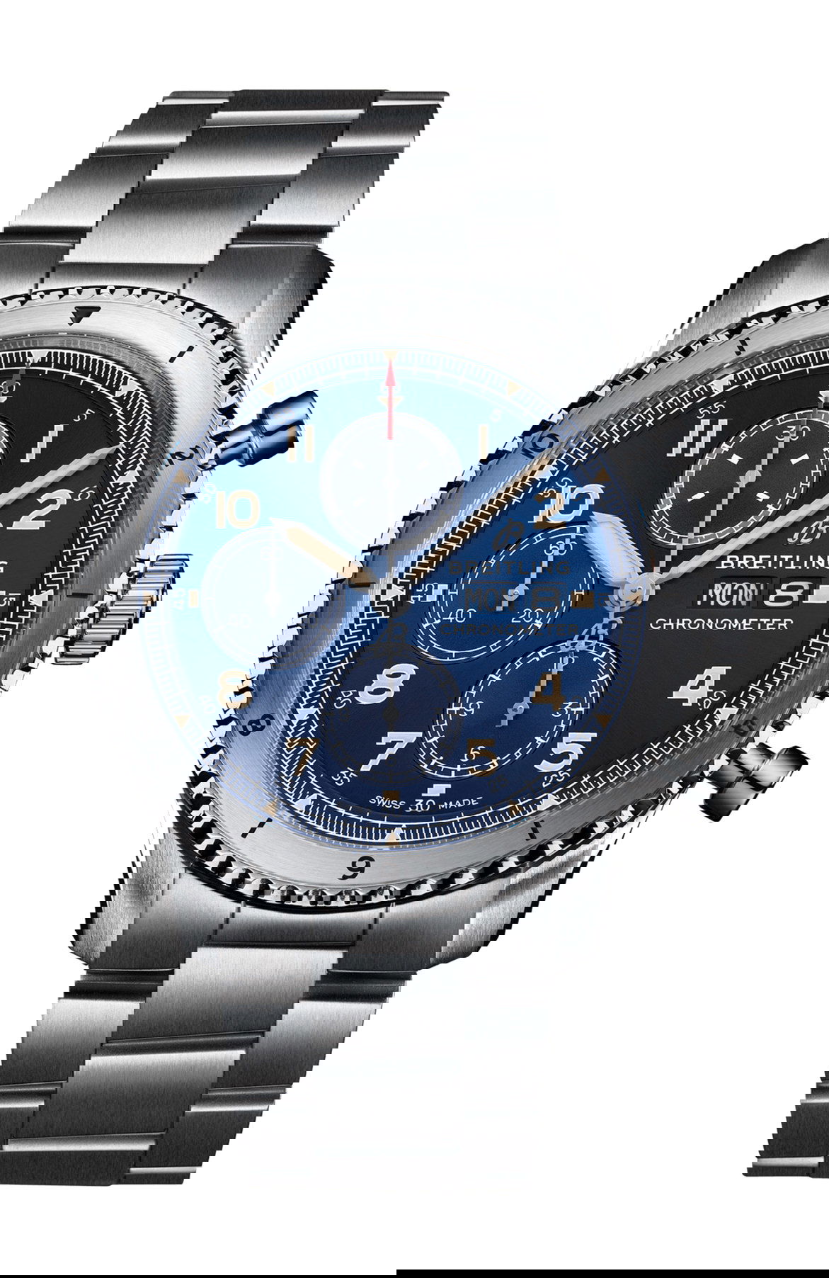Breitling Aviator 8 Chronograph 43 luxury timepiece - detailed view