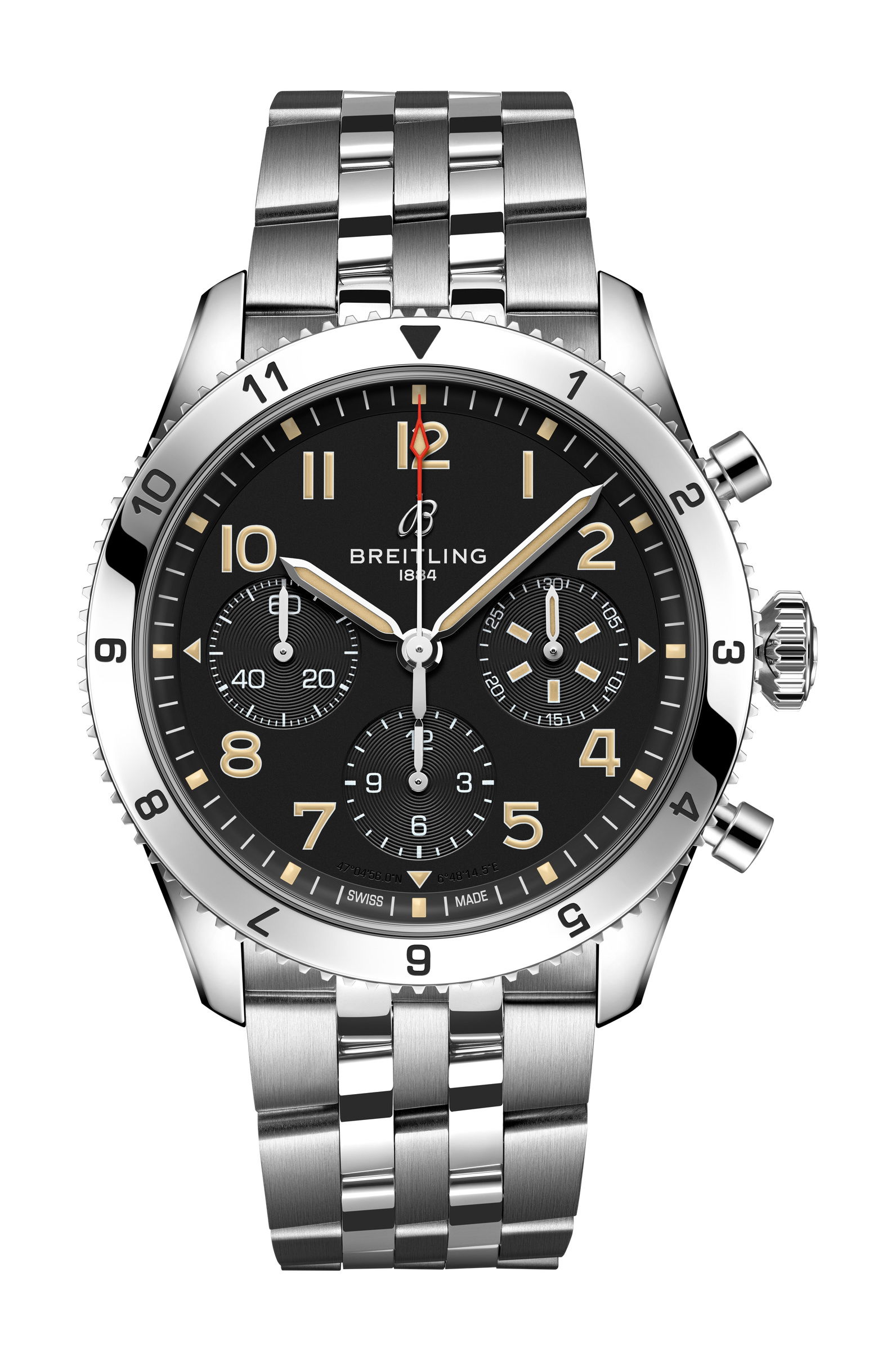 Breitling Classic AVI Chronograph 42 P-51 Mustang luxury timepiece - detailed view