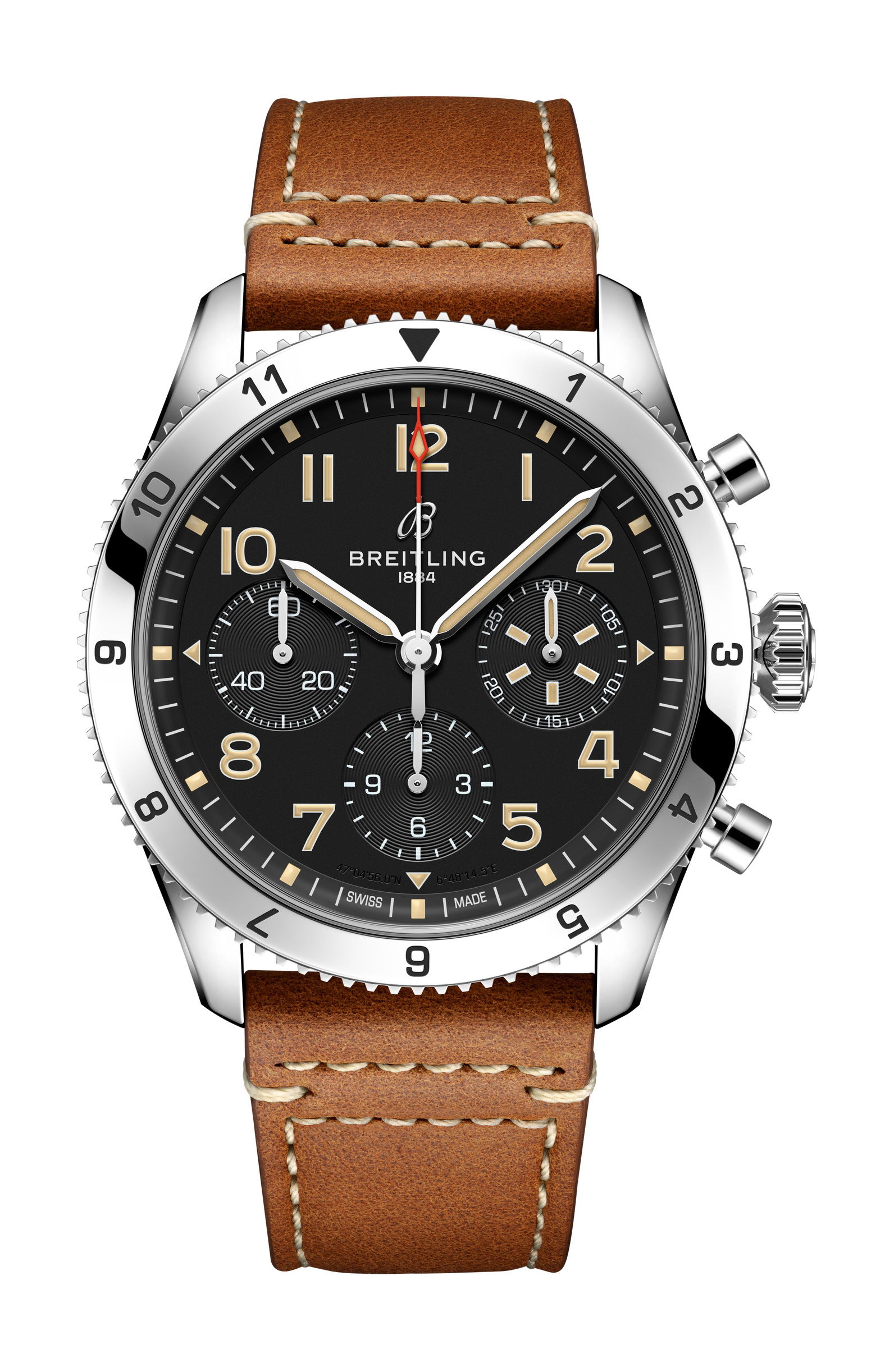 Breitling Classic AVI Chronograph 42 P-51 Mustang luxury timepiece - detailed view