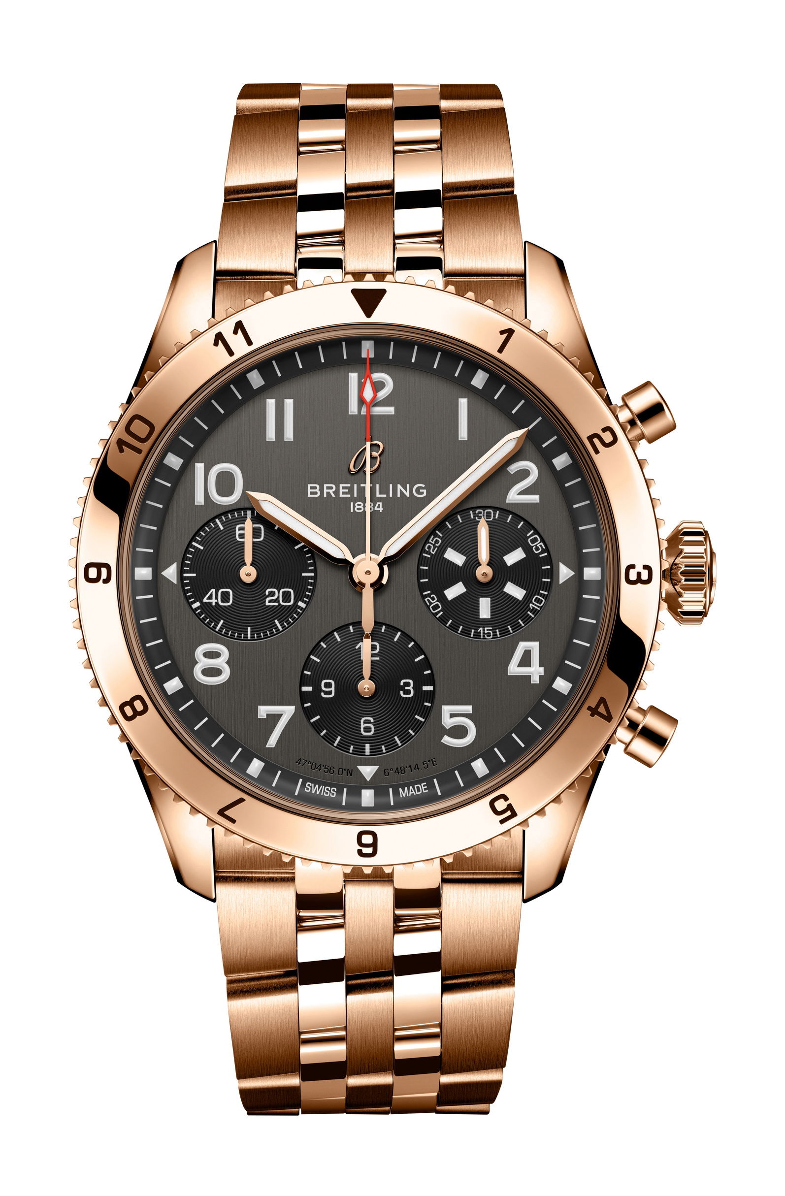 Breitling Classic AVI Chronograph 42 P-51 Mustang luxury timepiece - detailed view